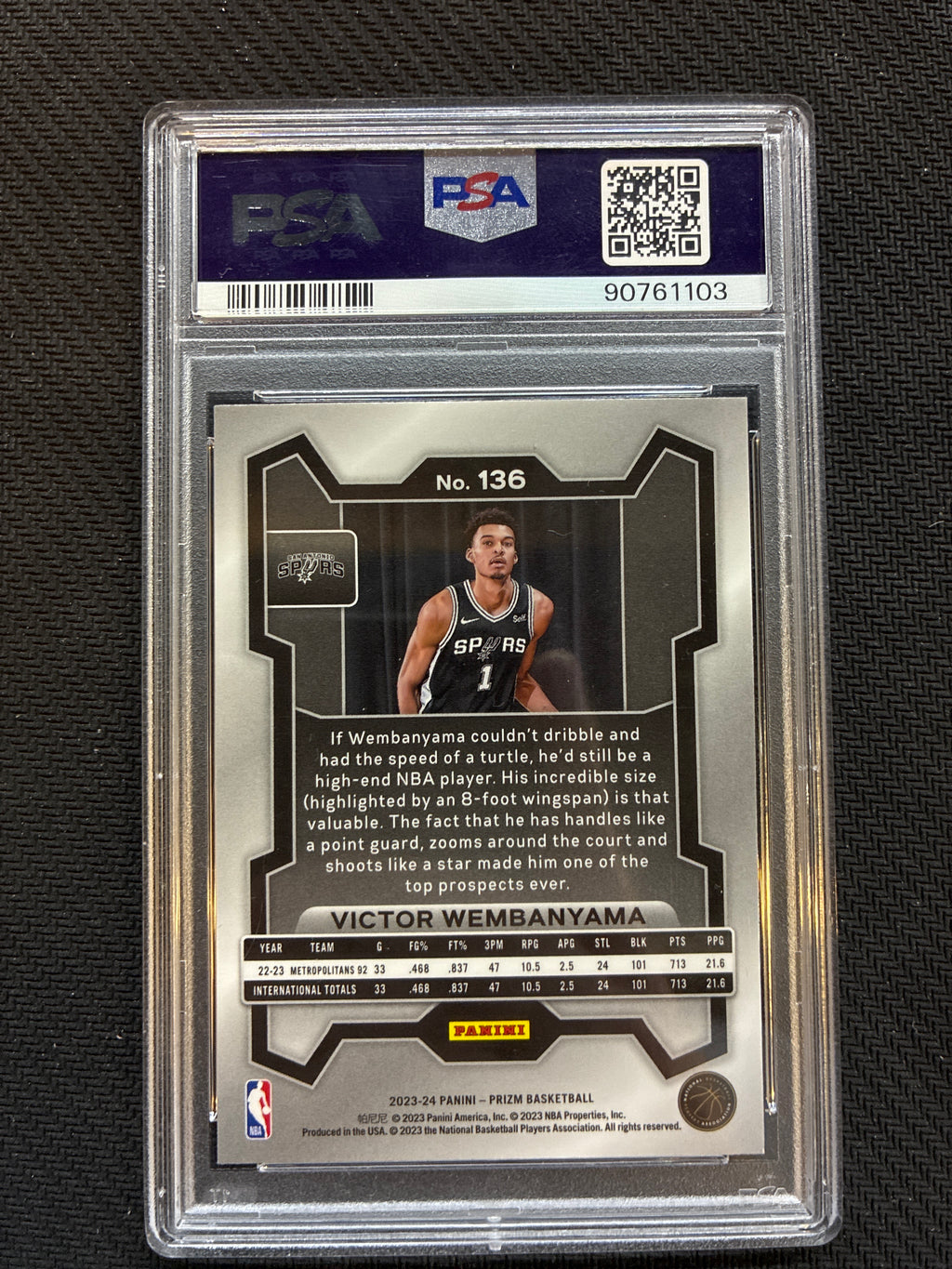 2023 Prizm Victor Wembanyama Rookie PSA 10