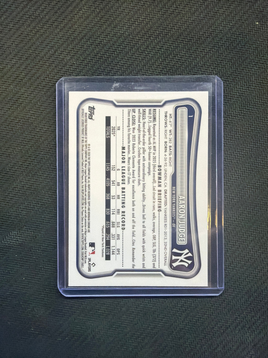 2026 Bowman Chrome Mega Box Fuchsia Aaron Judge /299