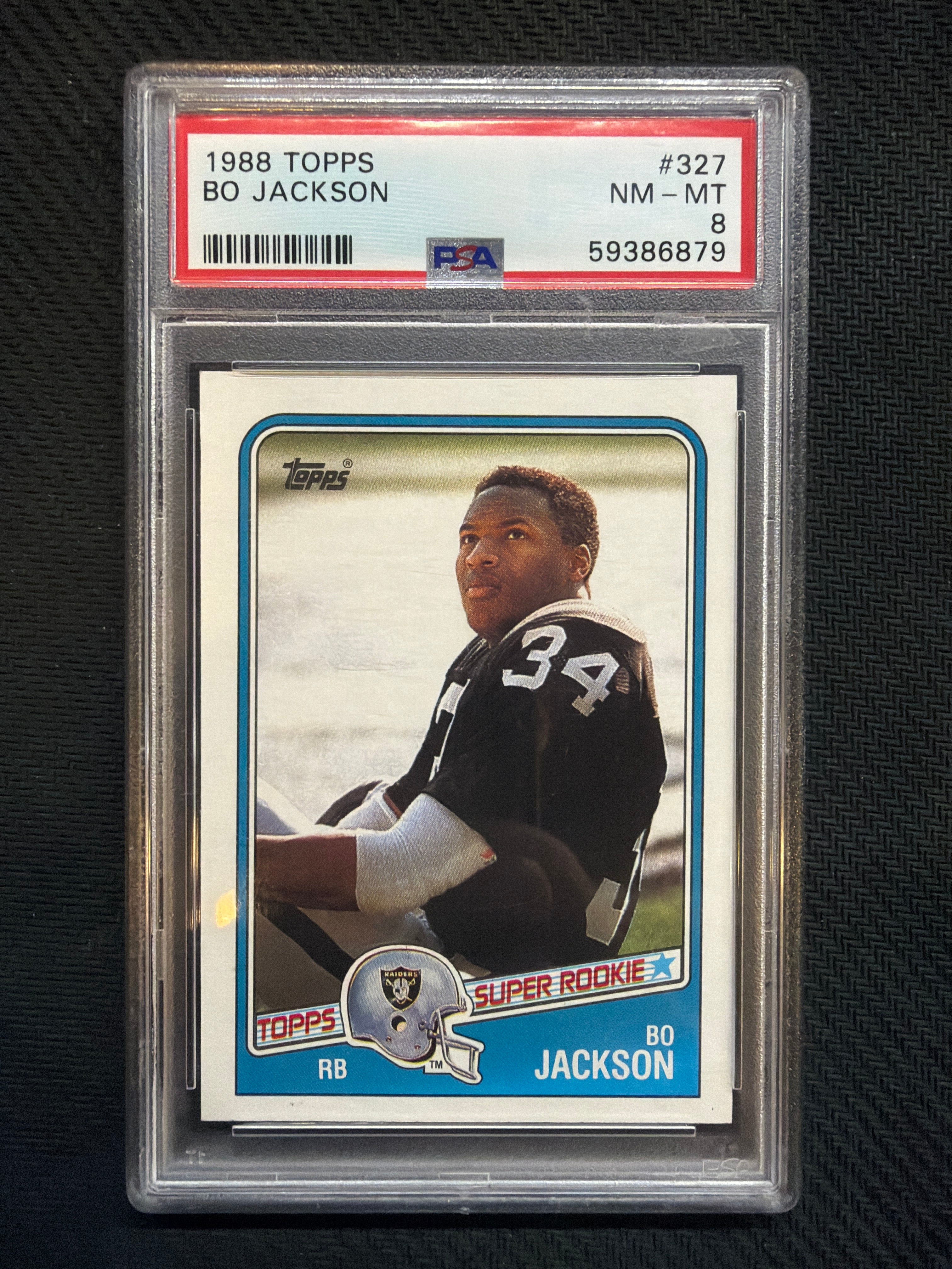 1988 Topps Bo Jackson Rookie PSA 8 Raiders