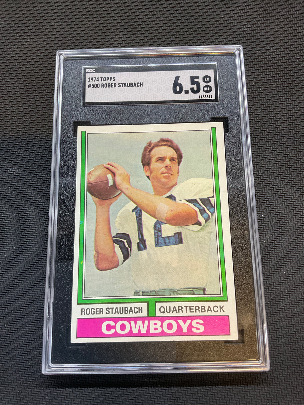 1974 Topps #500 Roger Staubach SGC 6.5 Cowboys