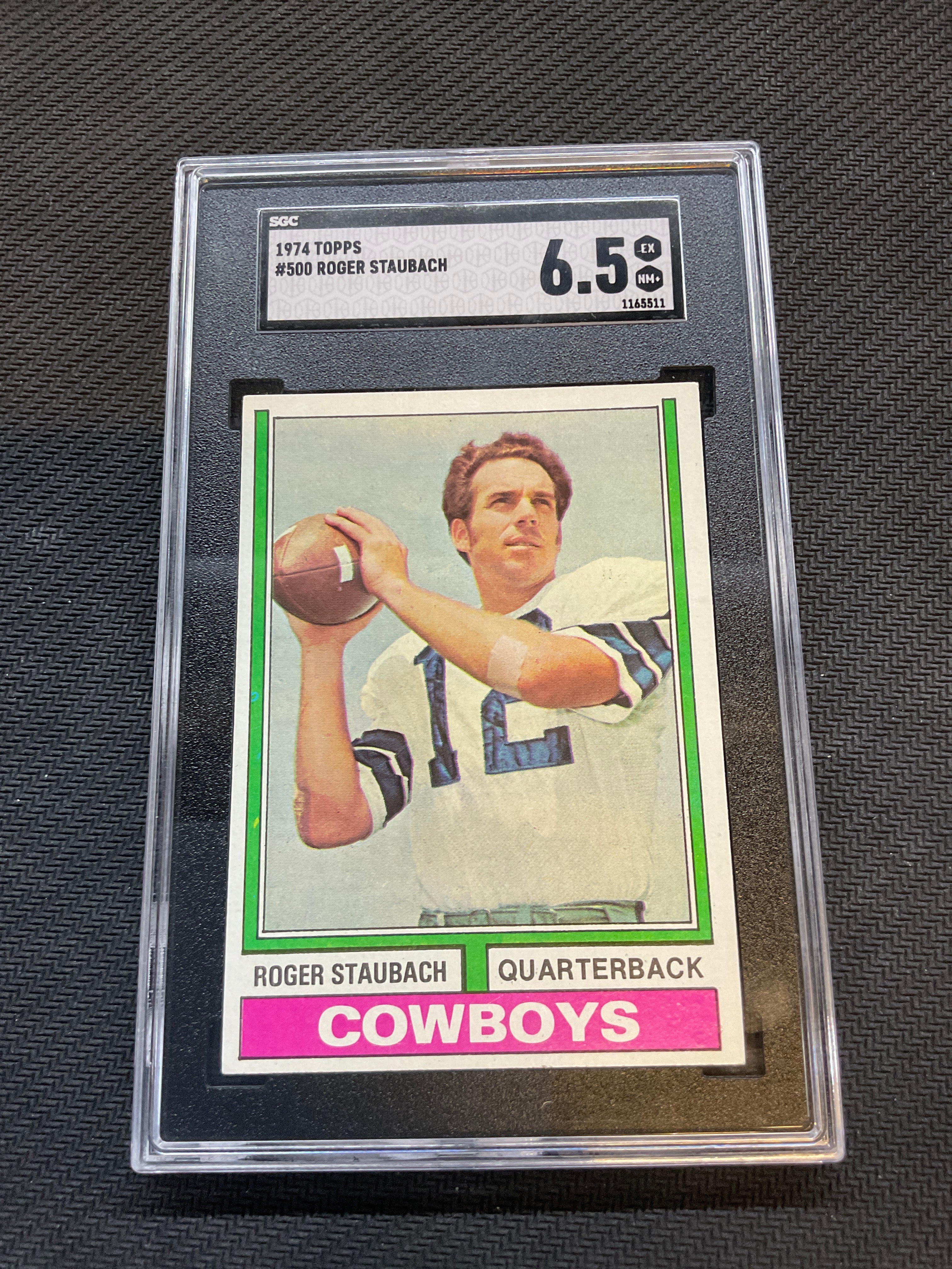 1974 Topps #500 Roger Staubach SGC 6.5 Cowboys