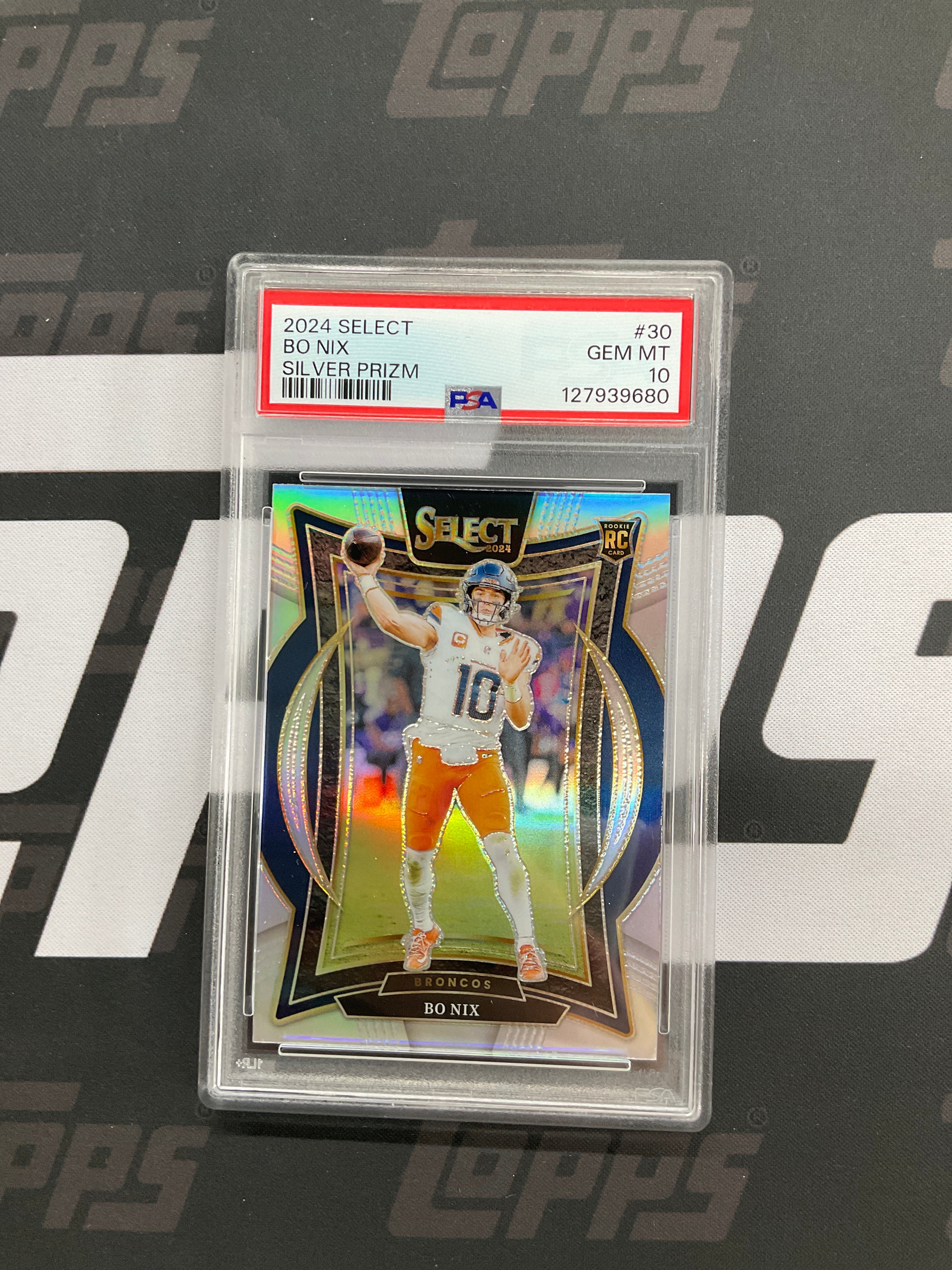 2024 Panini Select Bo Nix Rookie Silver PSA 10