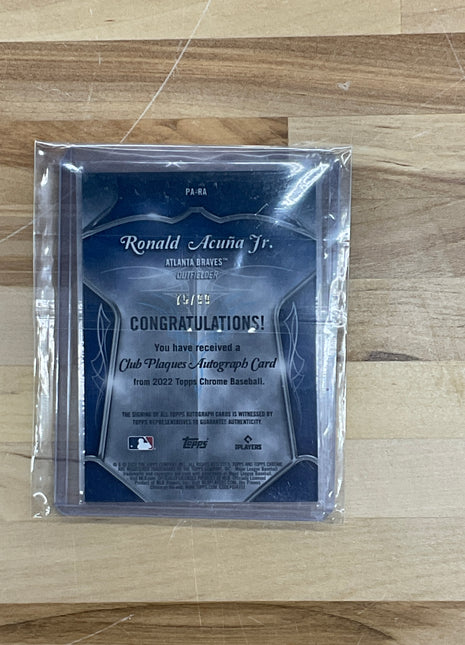 2024 Topps Ronald Acuna Jr. Club Plaques Auto /99