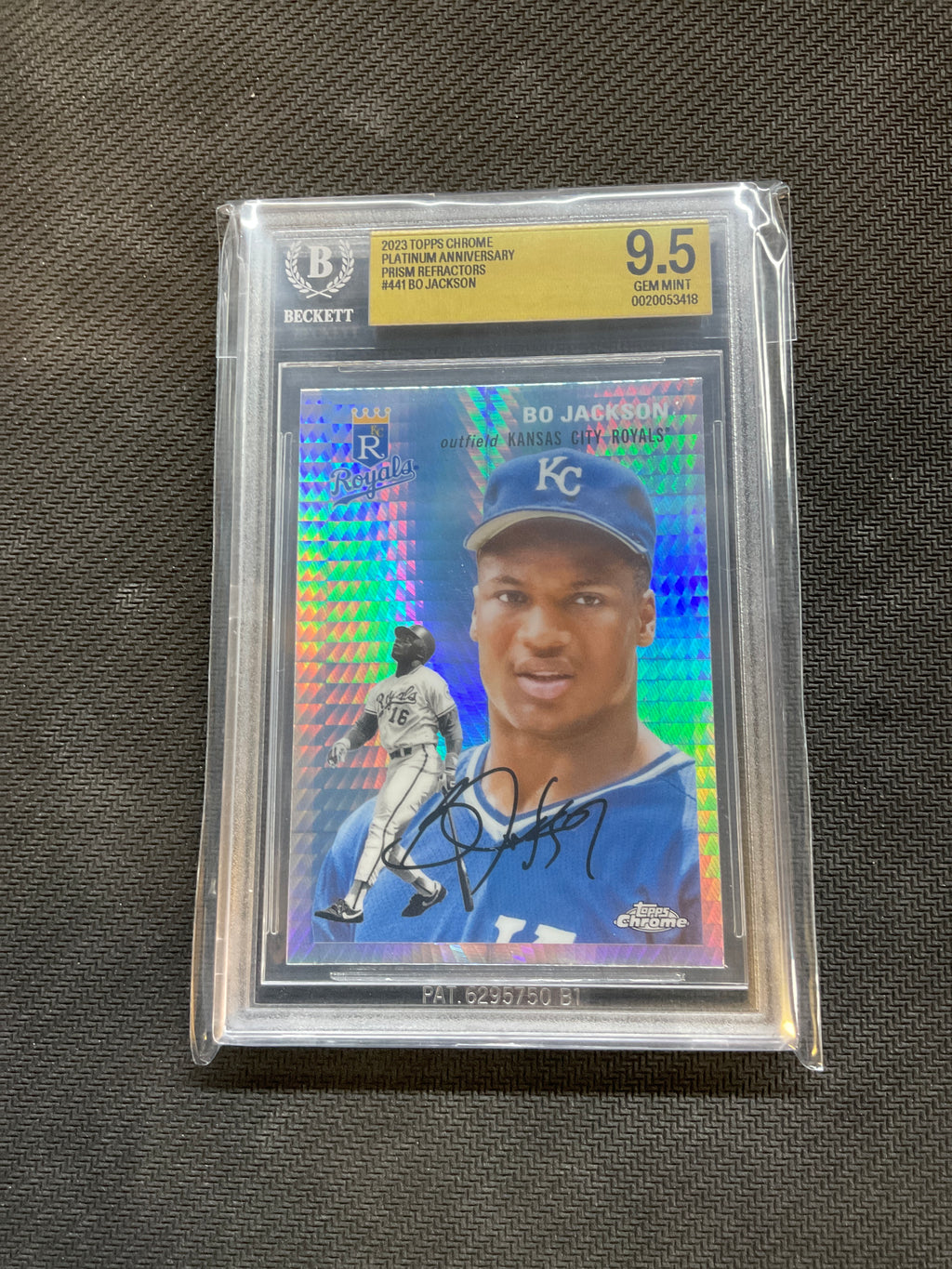 2023 Topps Chrome Platinum Bo Jackson Prism Refractor BGS 9.5 Royals