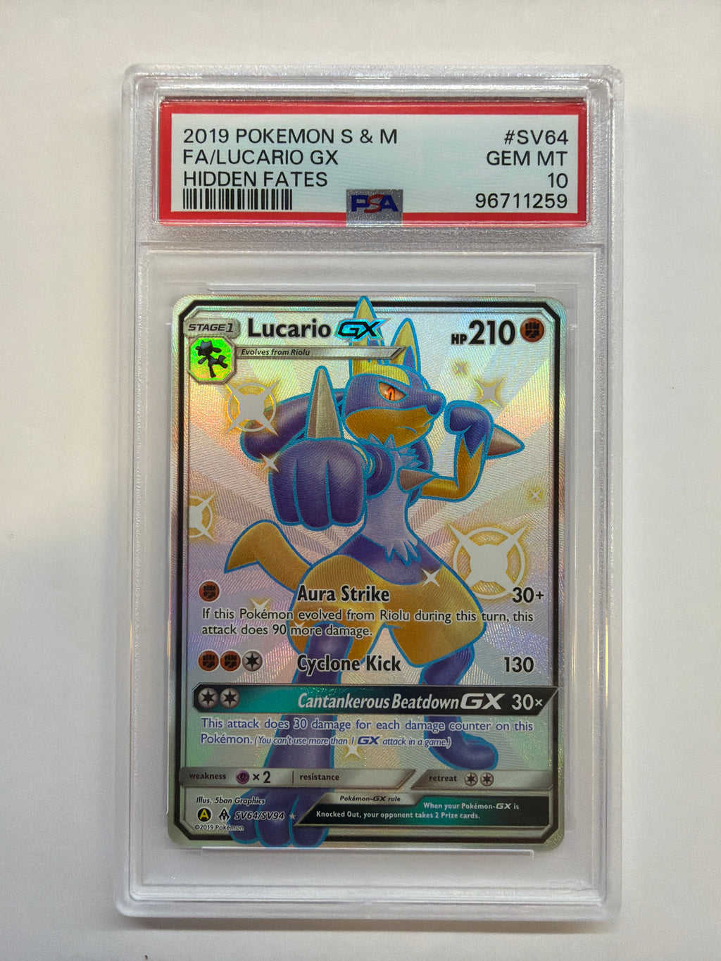 2019 Lucario GX SV64 PSA 10