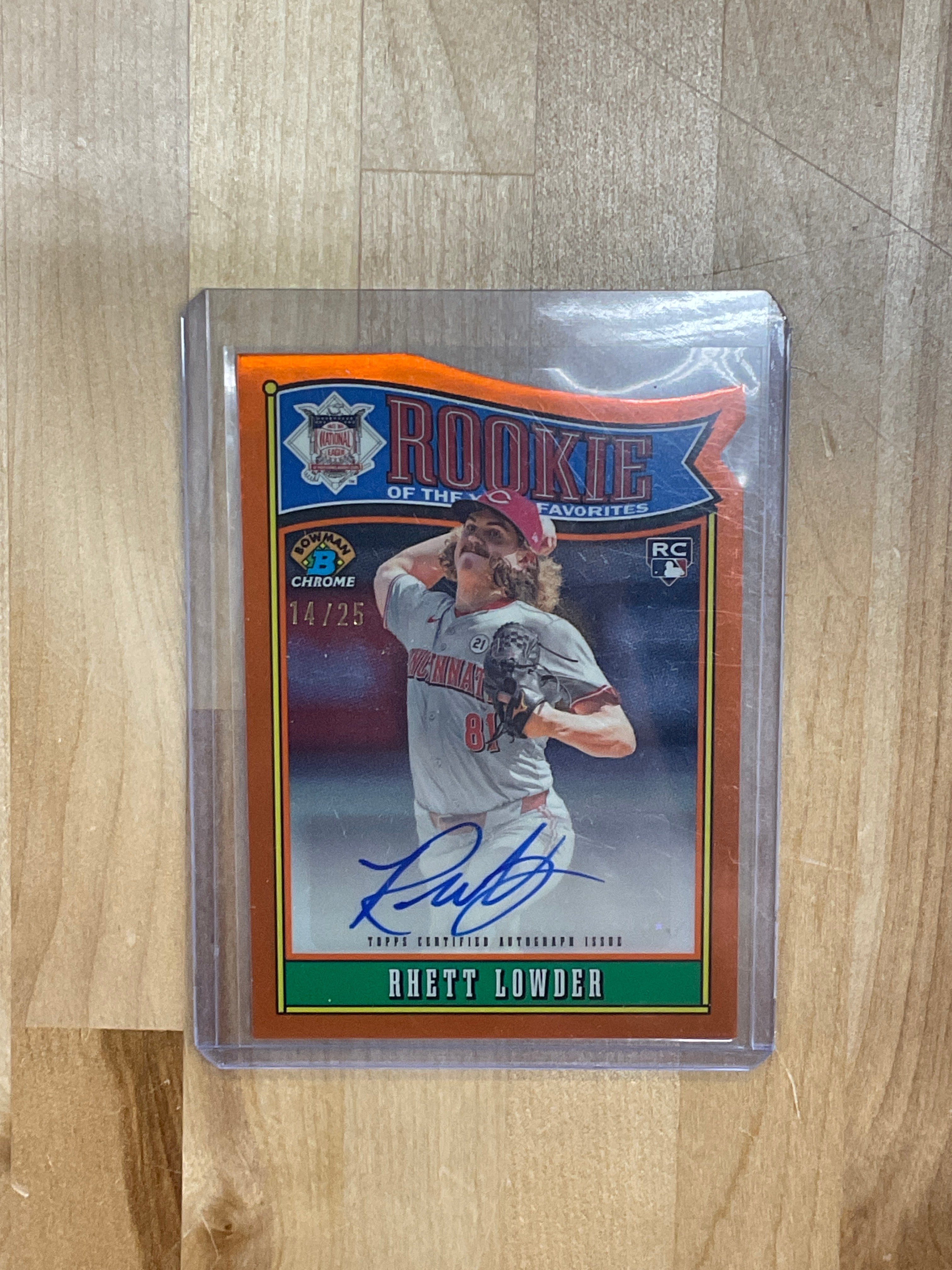 2025 Bowman Rhett Lowder Die Cut Auto /25 Reds