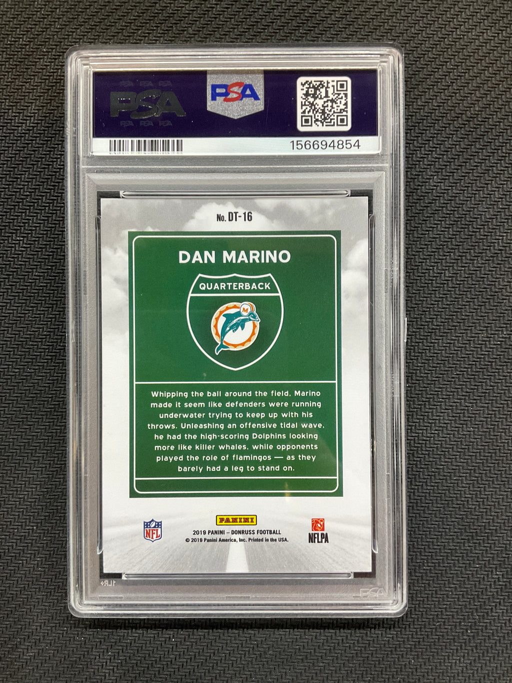2019 Panini Donruss Dan Marino #DT16 Downtown! PSA 10 854