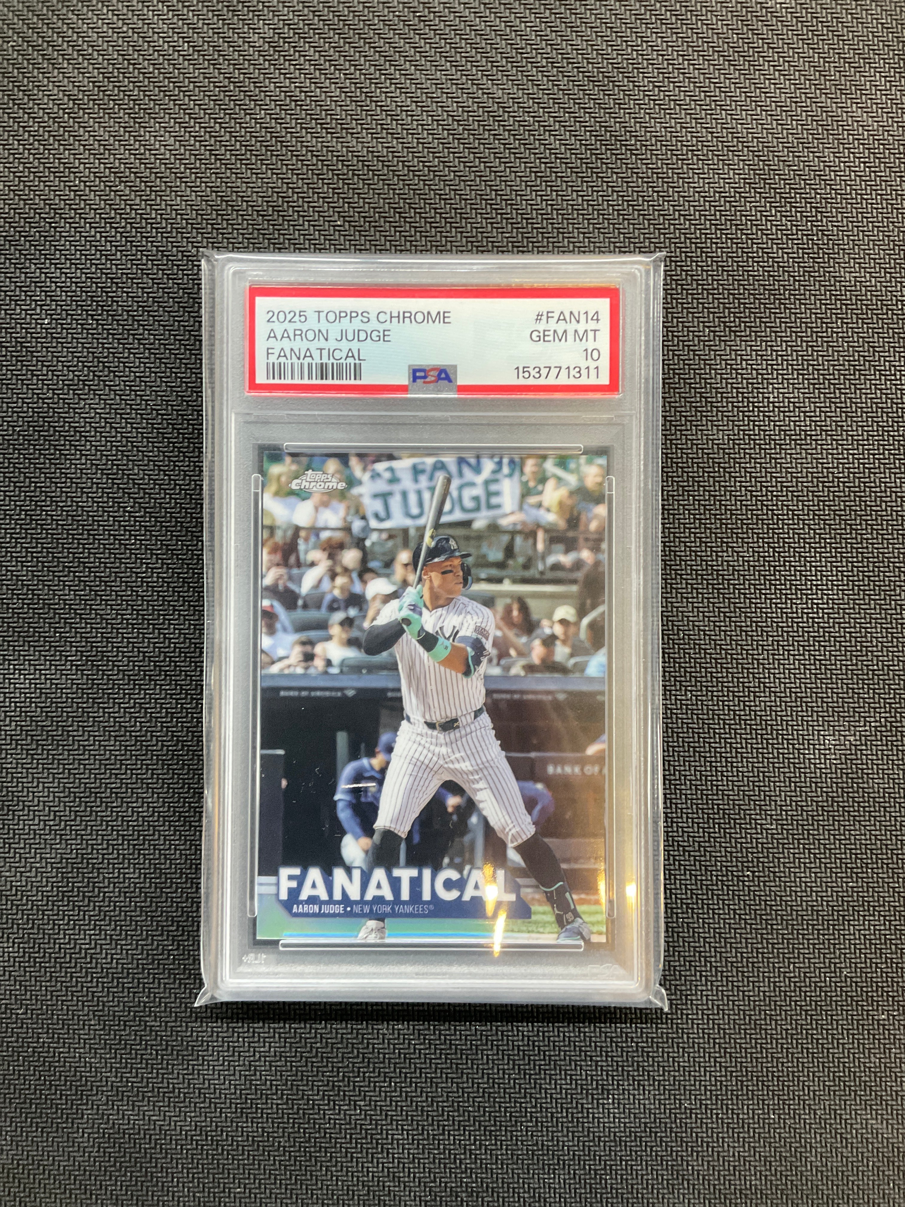 2025 Topps Chrome Aaron Judge Fanatical PSA 10 Yankees