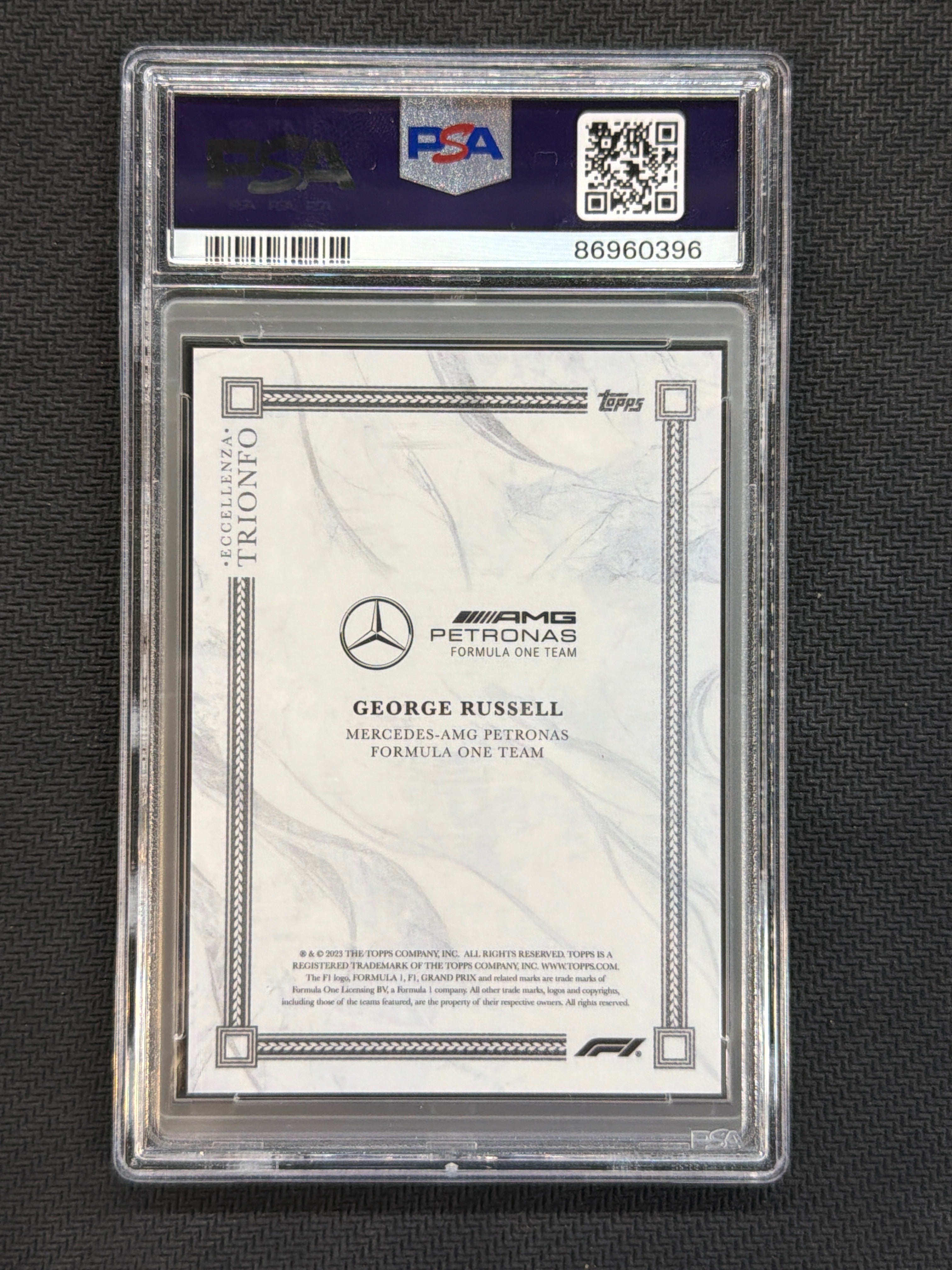 2023 Topps Eccellenza F1 George Russell Trionfo PSA 10 396