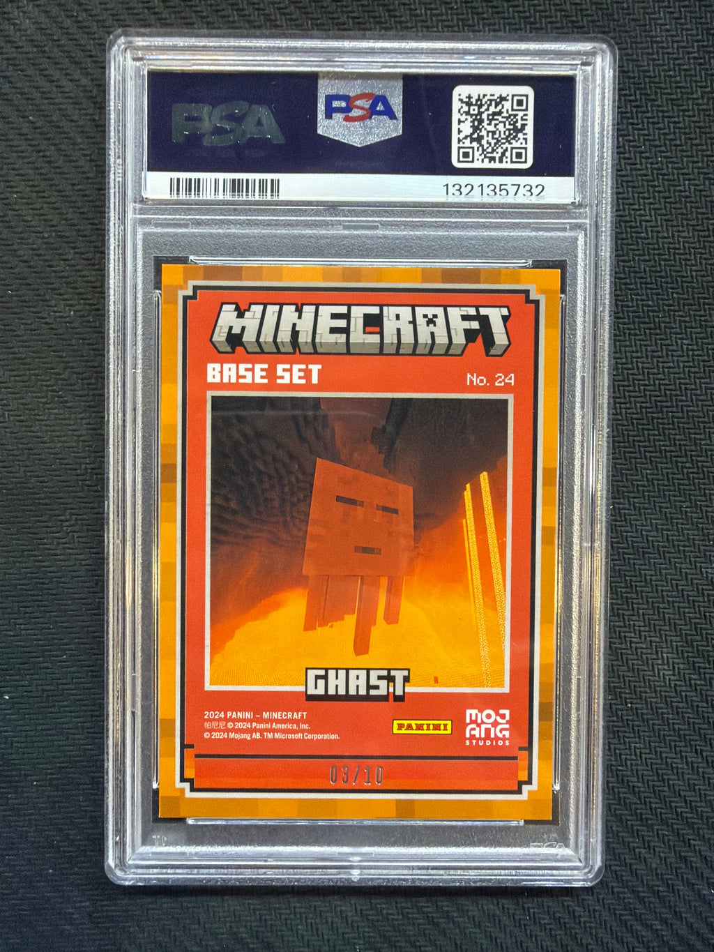 2024 Panini Minecraft Ghast Diamond /10 PSA 8