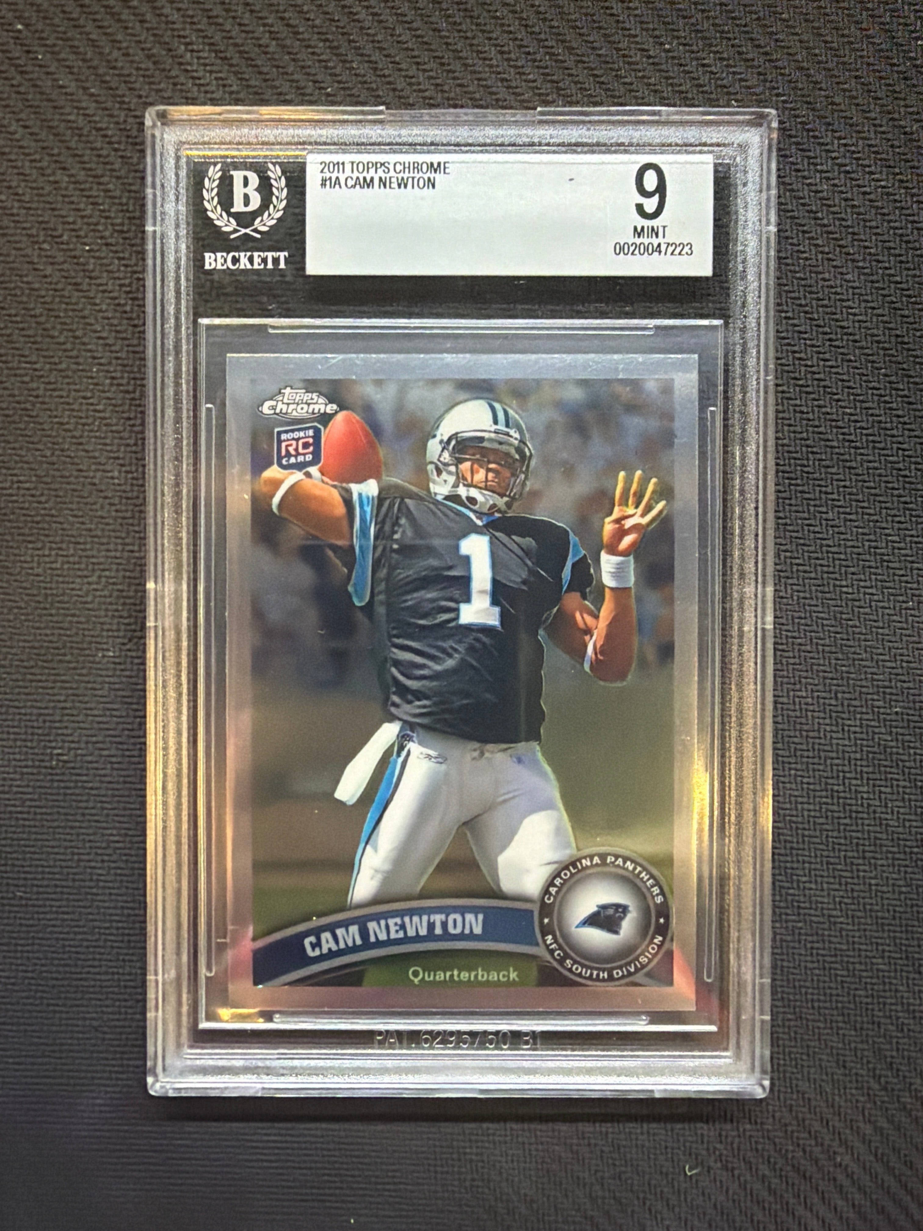 2011 Topps Chrome Cam Newton Rookie BGS 9 223 Auburn