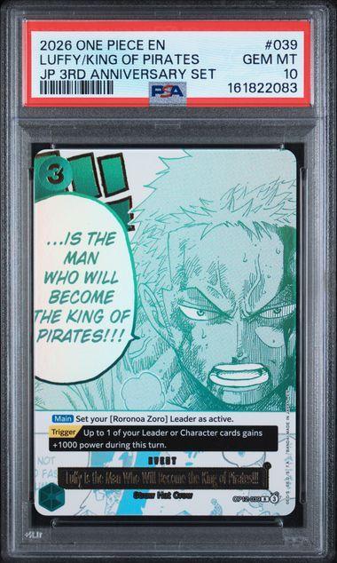 2026 One Piece 3rd Anniversary Set Luffy is the Man Who Will Become the King of Pirates!!! 039 PSA 10