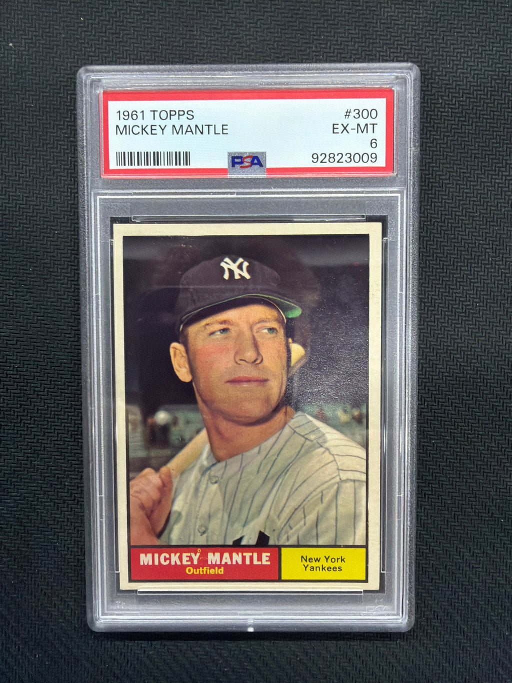 1961 Topps Mickey Mantle PSA 6 Yankees