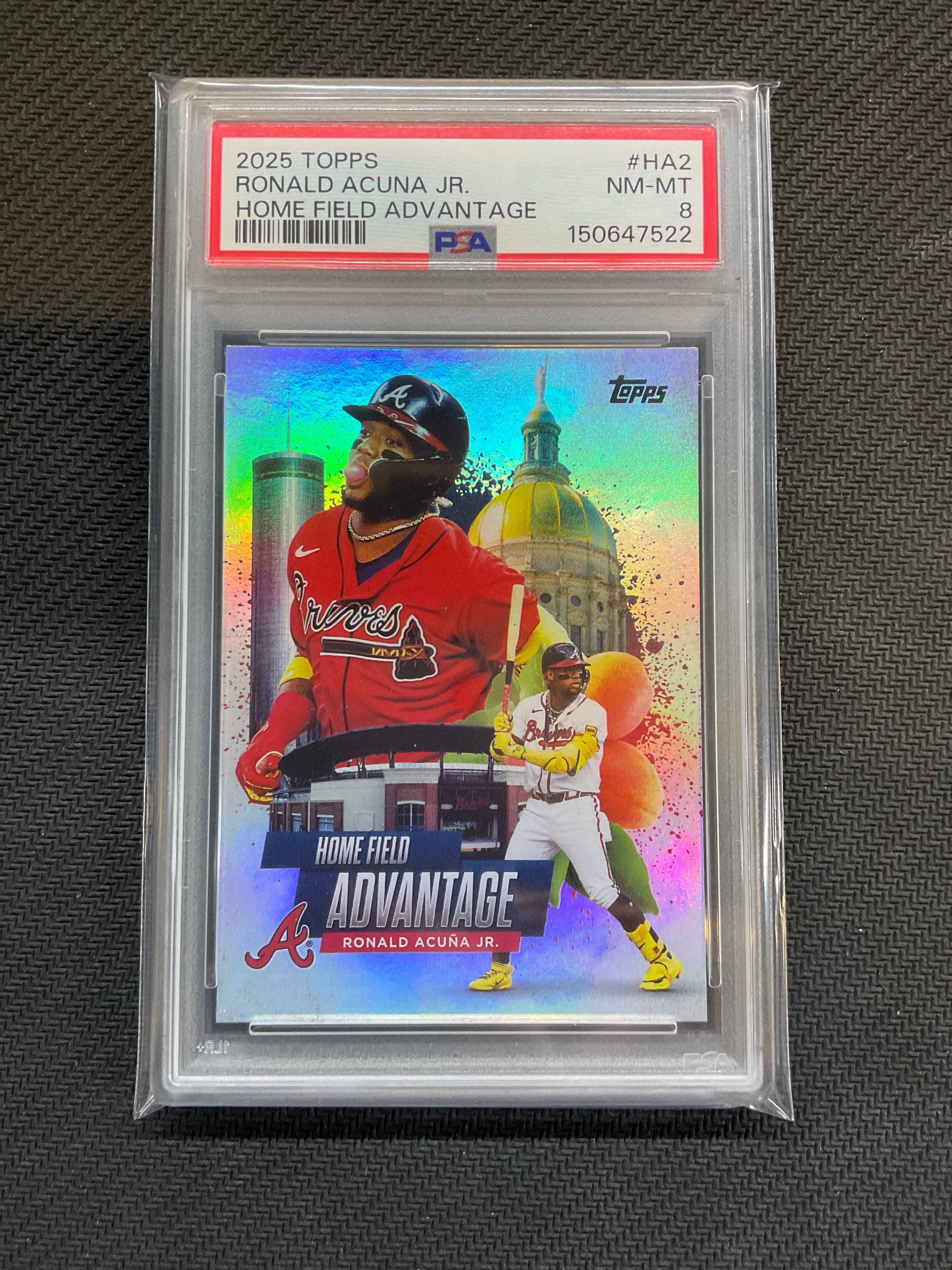 2025 Topps Ronald Acuna Jr. Home Field Advantage PSA 8 Case Hit
