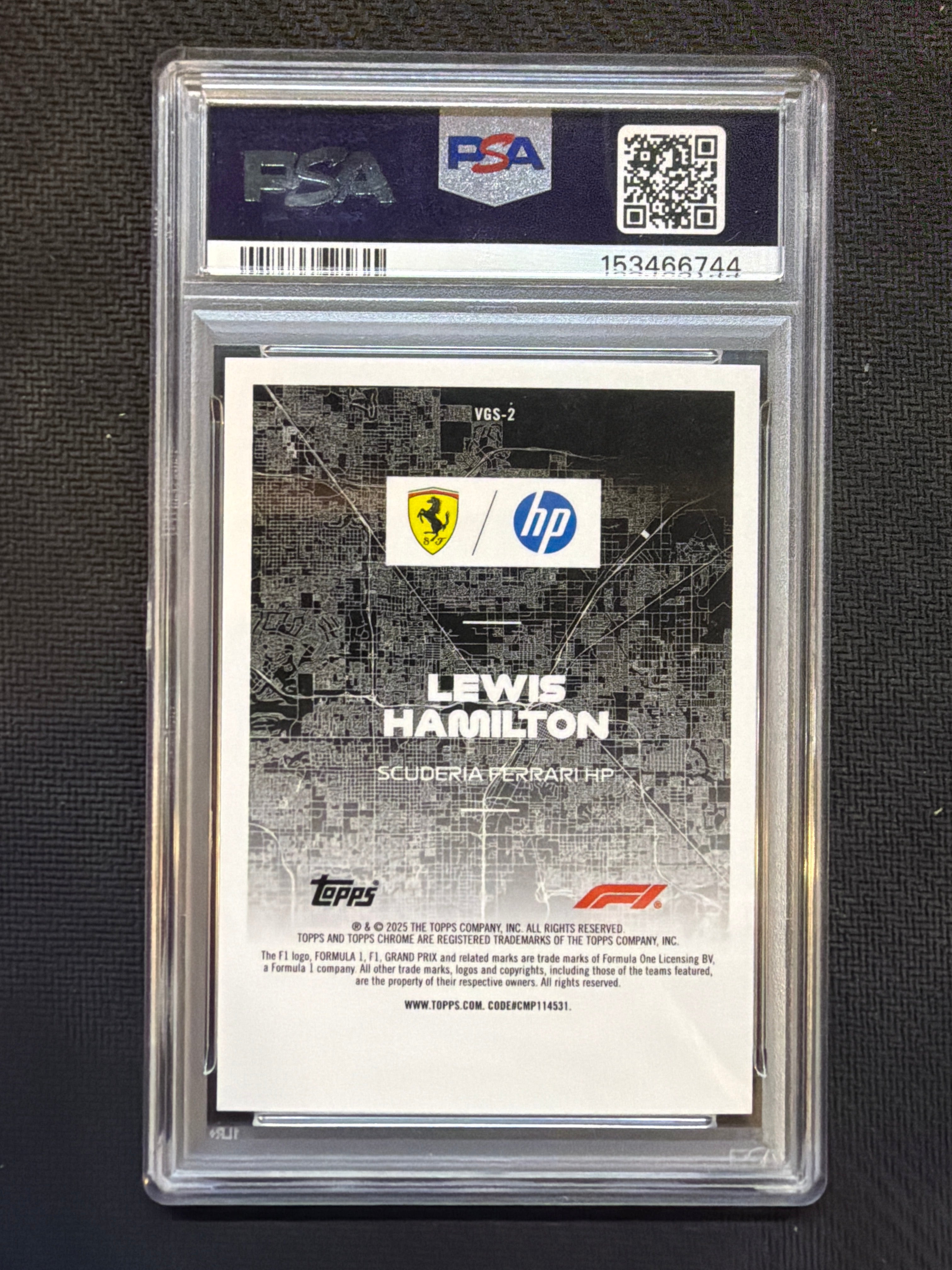 2025 Topps Chrome F1 Lewis Hamilton Vegas At Night PSA 10 Ferrari 744