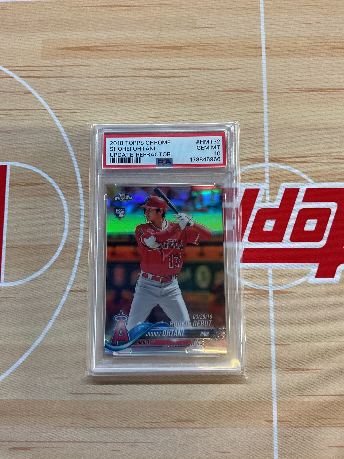 2018 Topps Chrome Update Shohei Ohtani Rookie Refractor /250 PSA 10 966 Dodgers