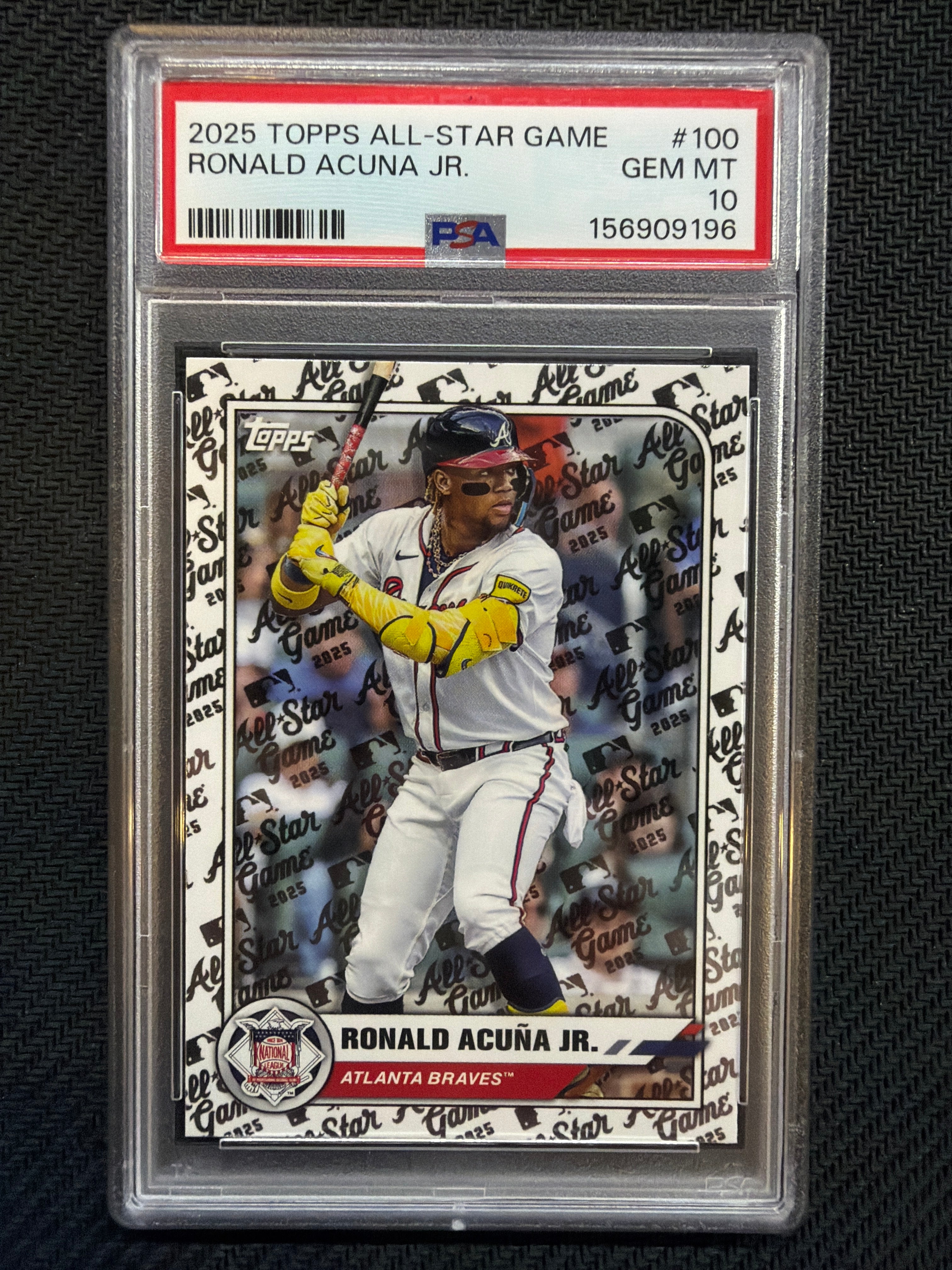 2025 Topps All-Star Game Ronald Acuna Jr #100 PSA 10 Braves 196