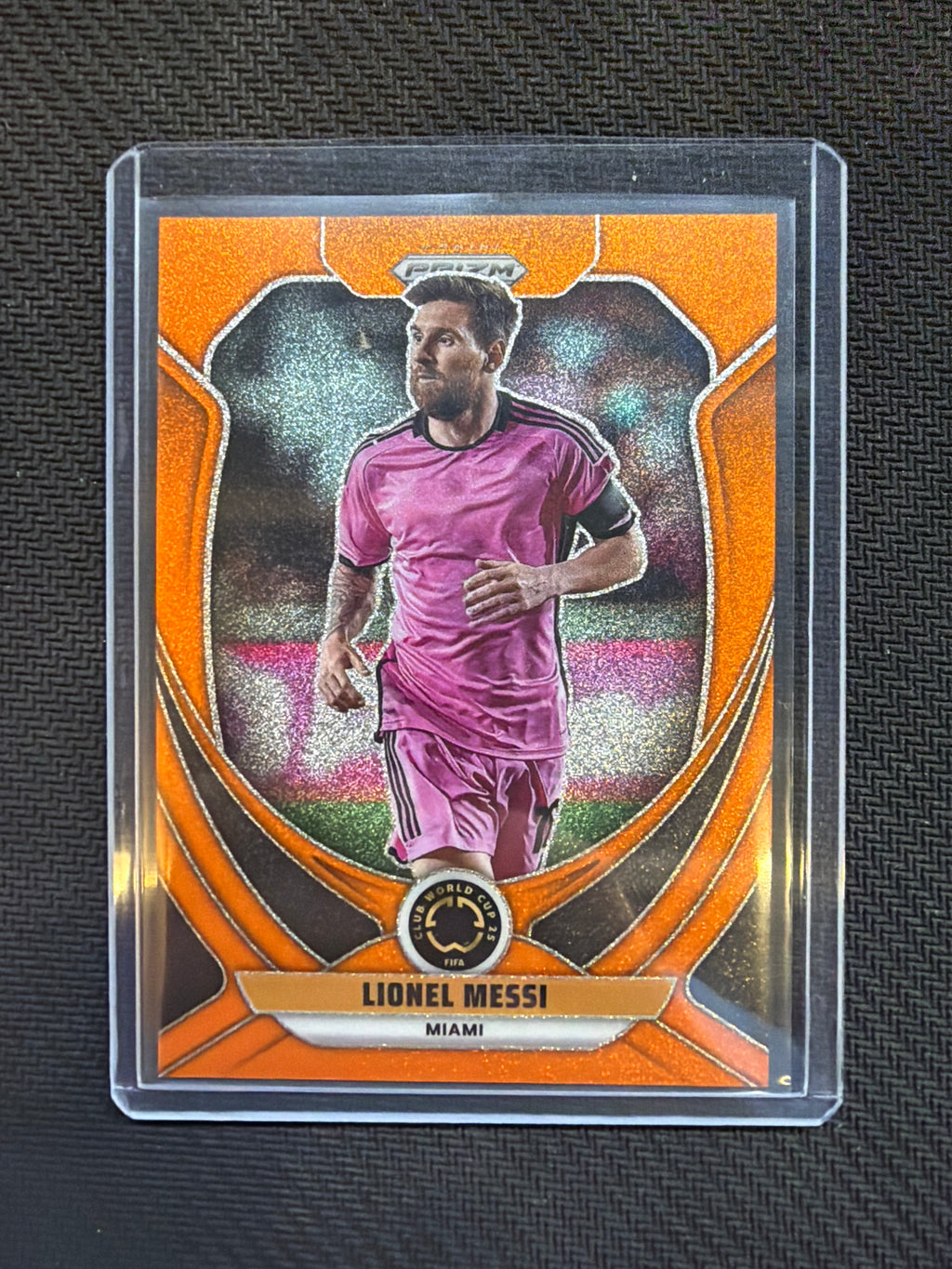 2025 Prizm Club World Cup Lionel Messi Orange Glitter /99 Inter Miami
