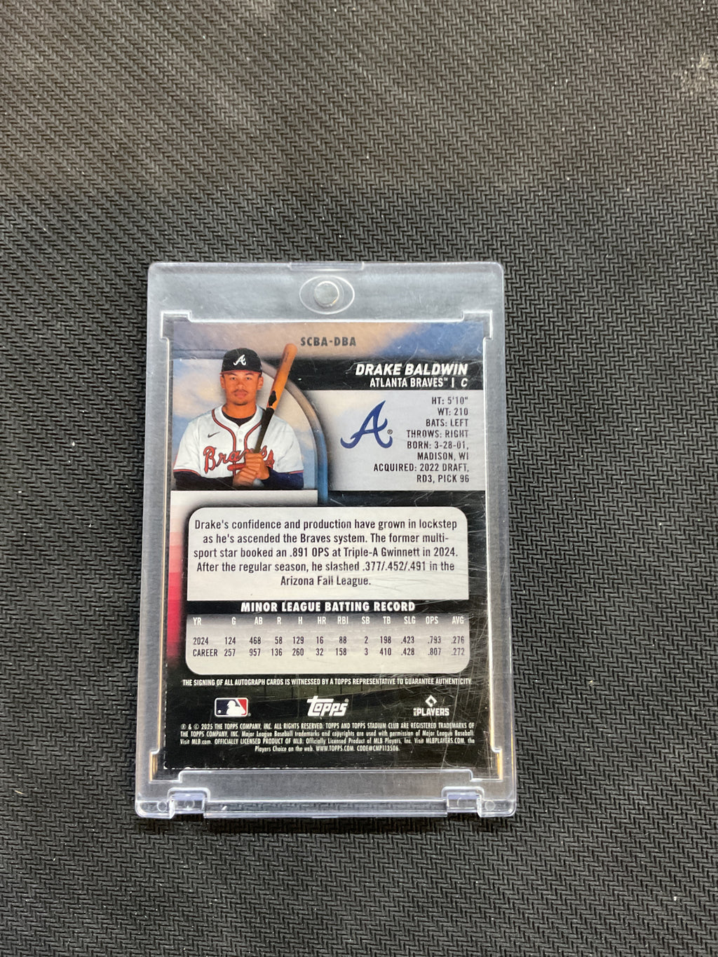 2025 Topps Stadium Club Drake Baldwin Rookie Auto Braves