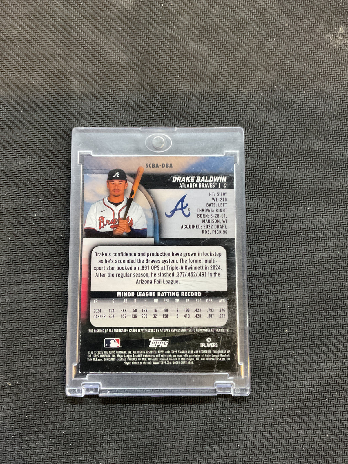 2025 Topps Stadium Club Drake Baldwin Rookie Auto Braves
