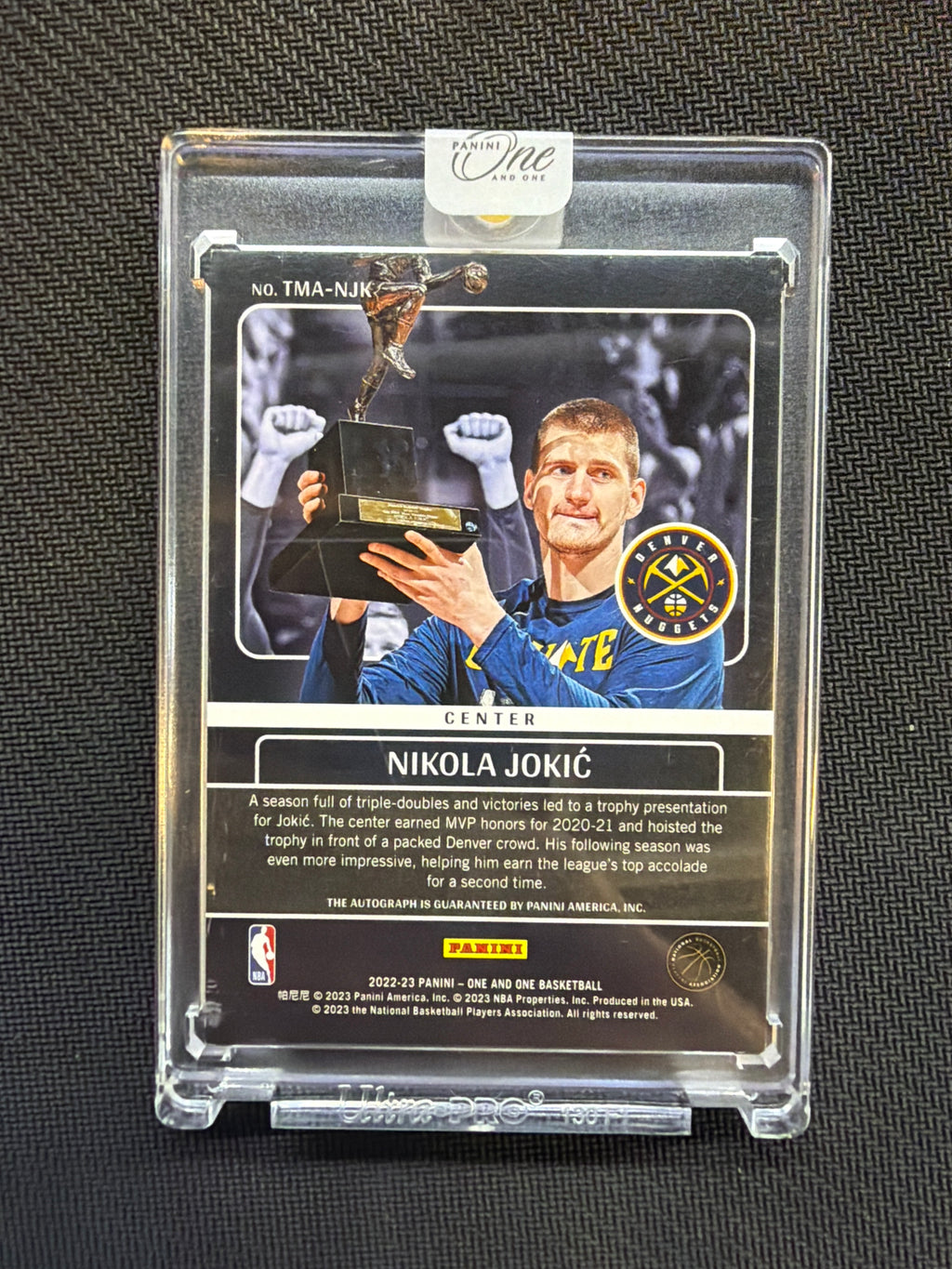 2022-23 One Nikola Jokic Timeless Auto /49