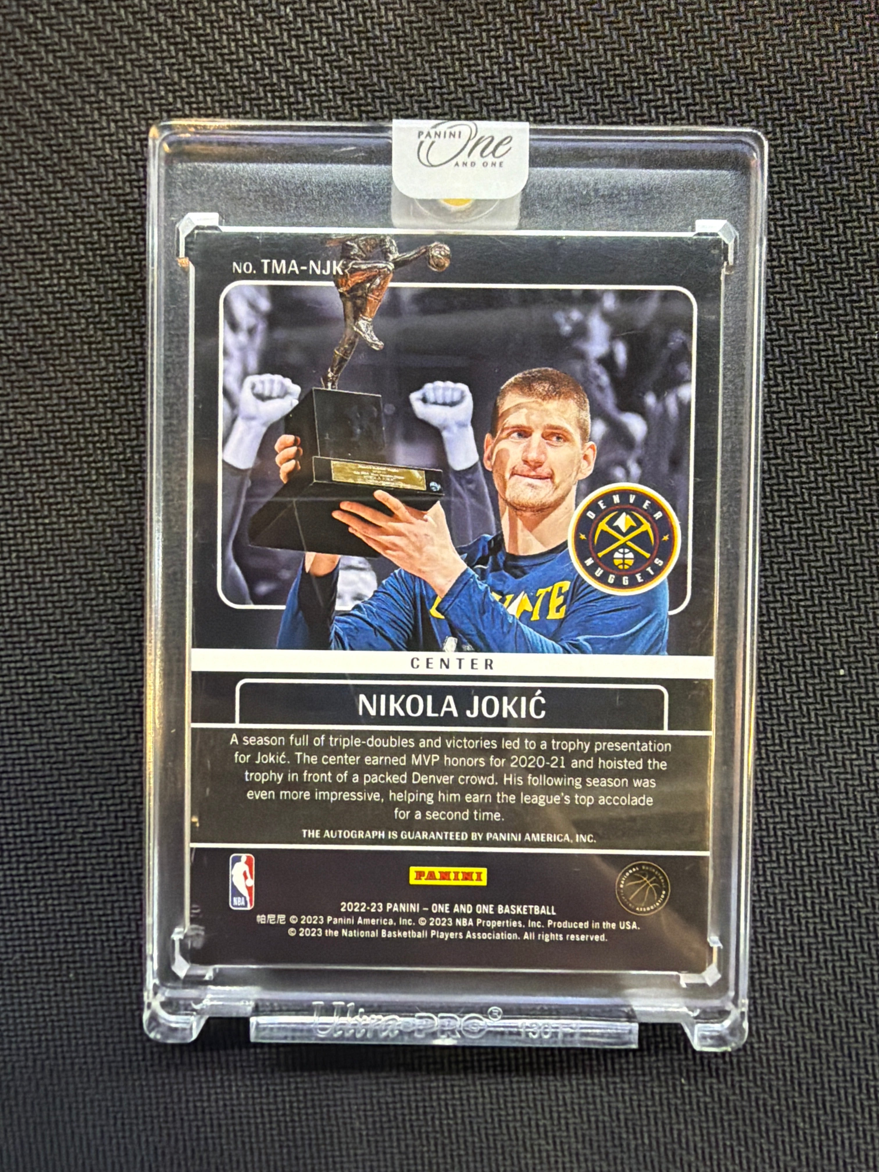 2022-23 One Nikola Jokic Timeless Auto /49