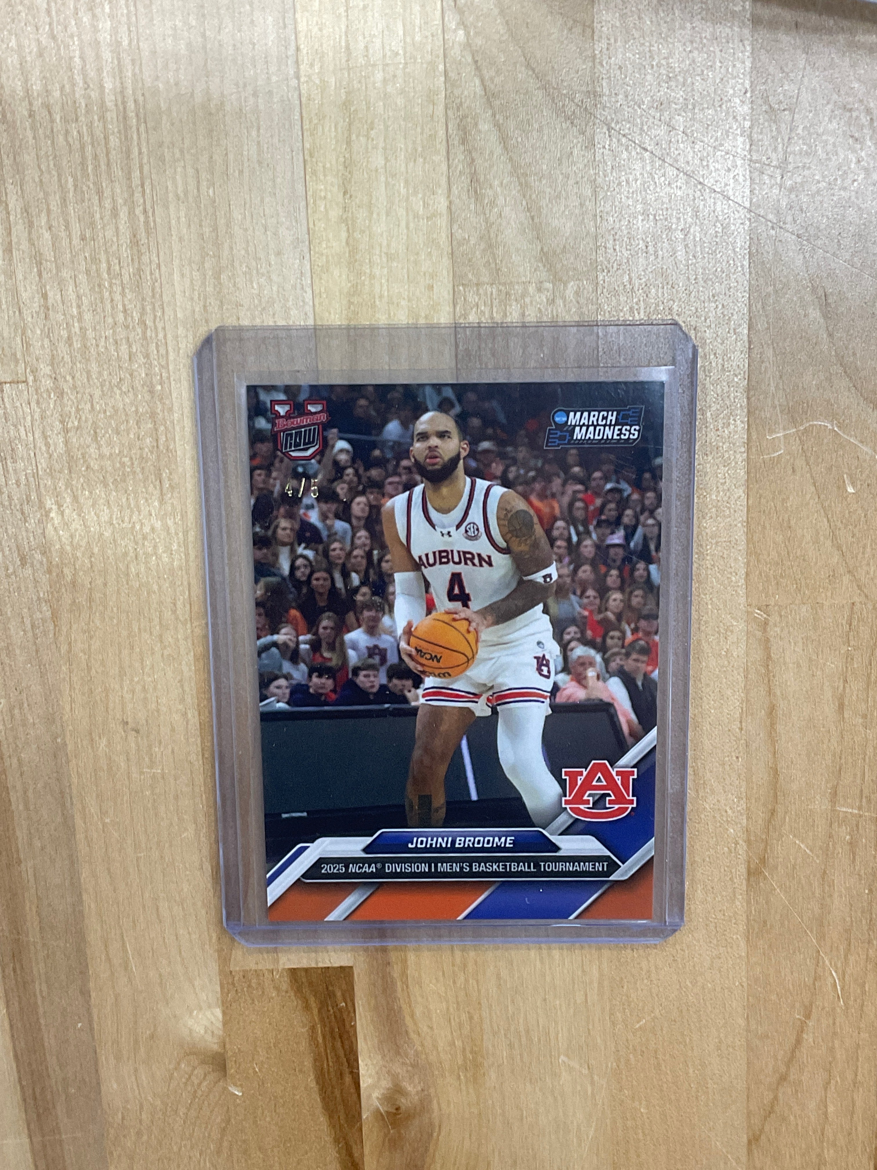 2024/25 Topps Now Johni Broome JSY 4/5 Auburn