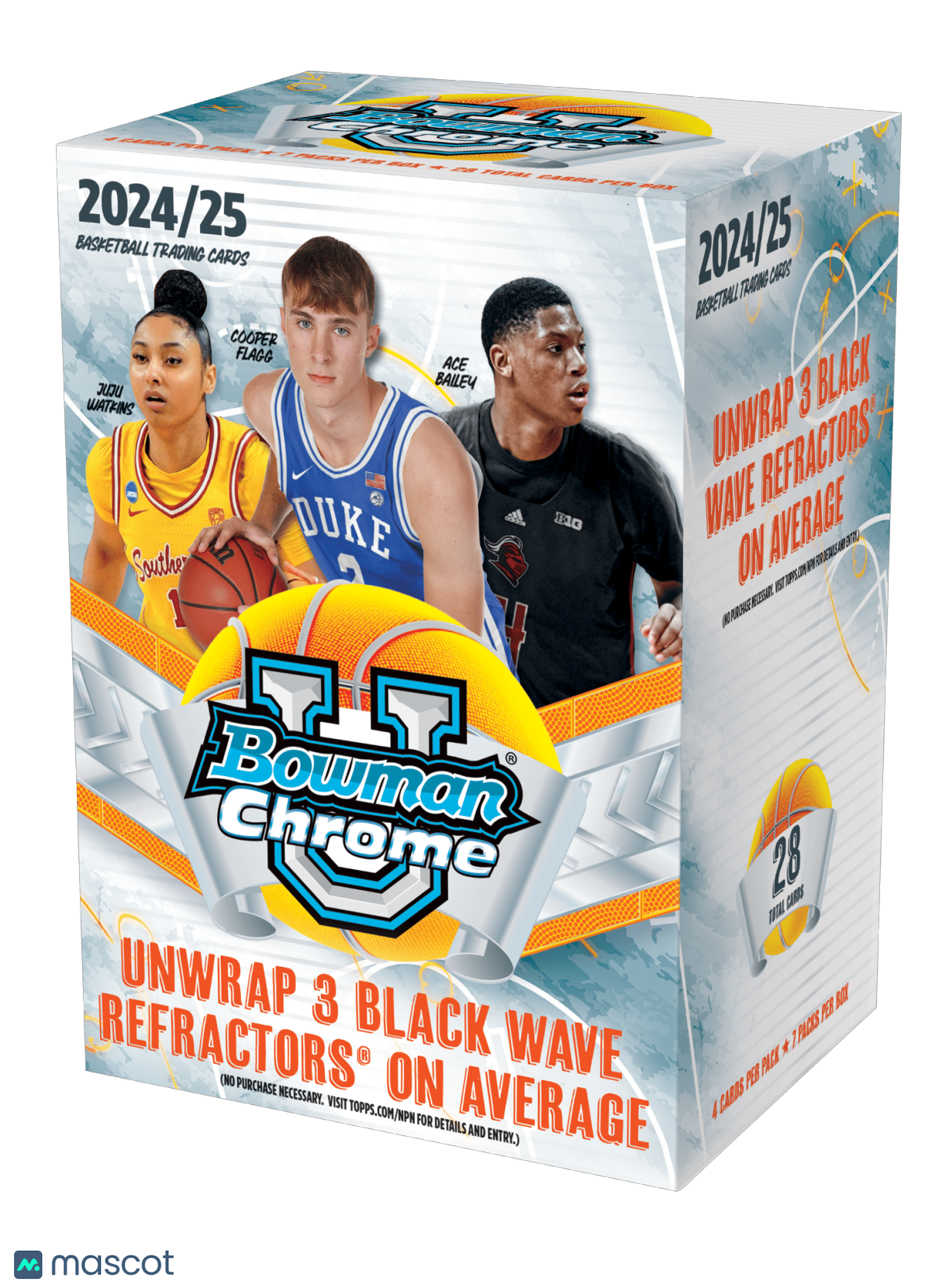 2024/25 Bowman University Chrome Basketball 7-Pack Blaster Box