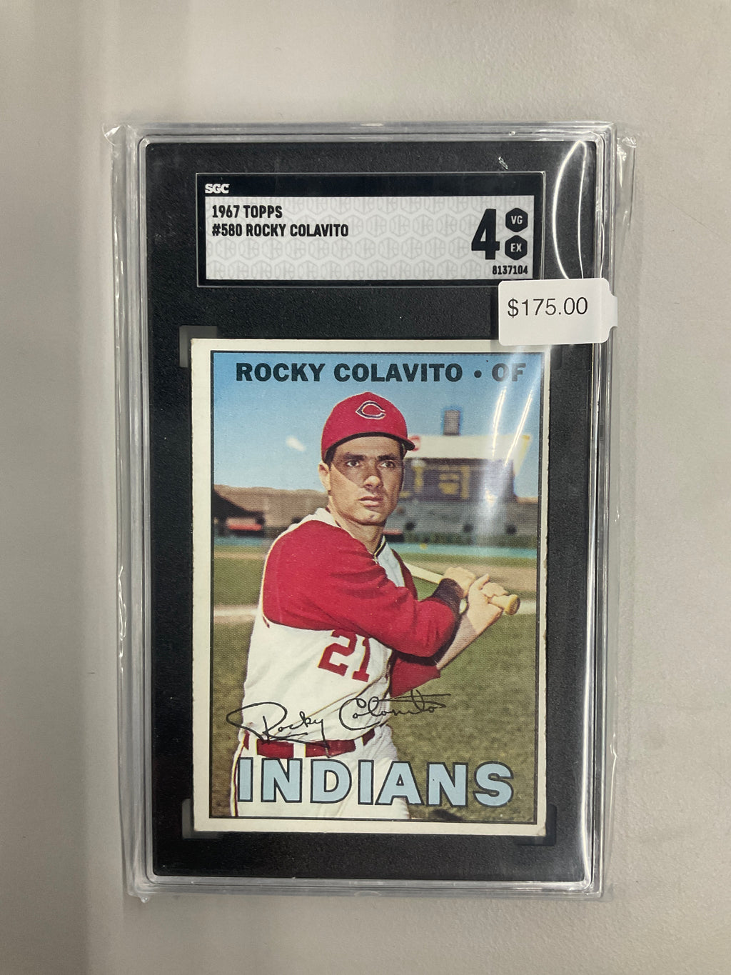 1967 Topps #580 Rocky Colavito SGC 4 Reds