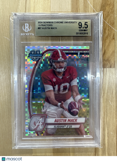 2024 Bowman U Chrome Austin Mack X-Fractor BGS 9.5 Alabama