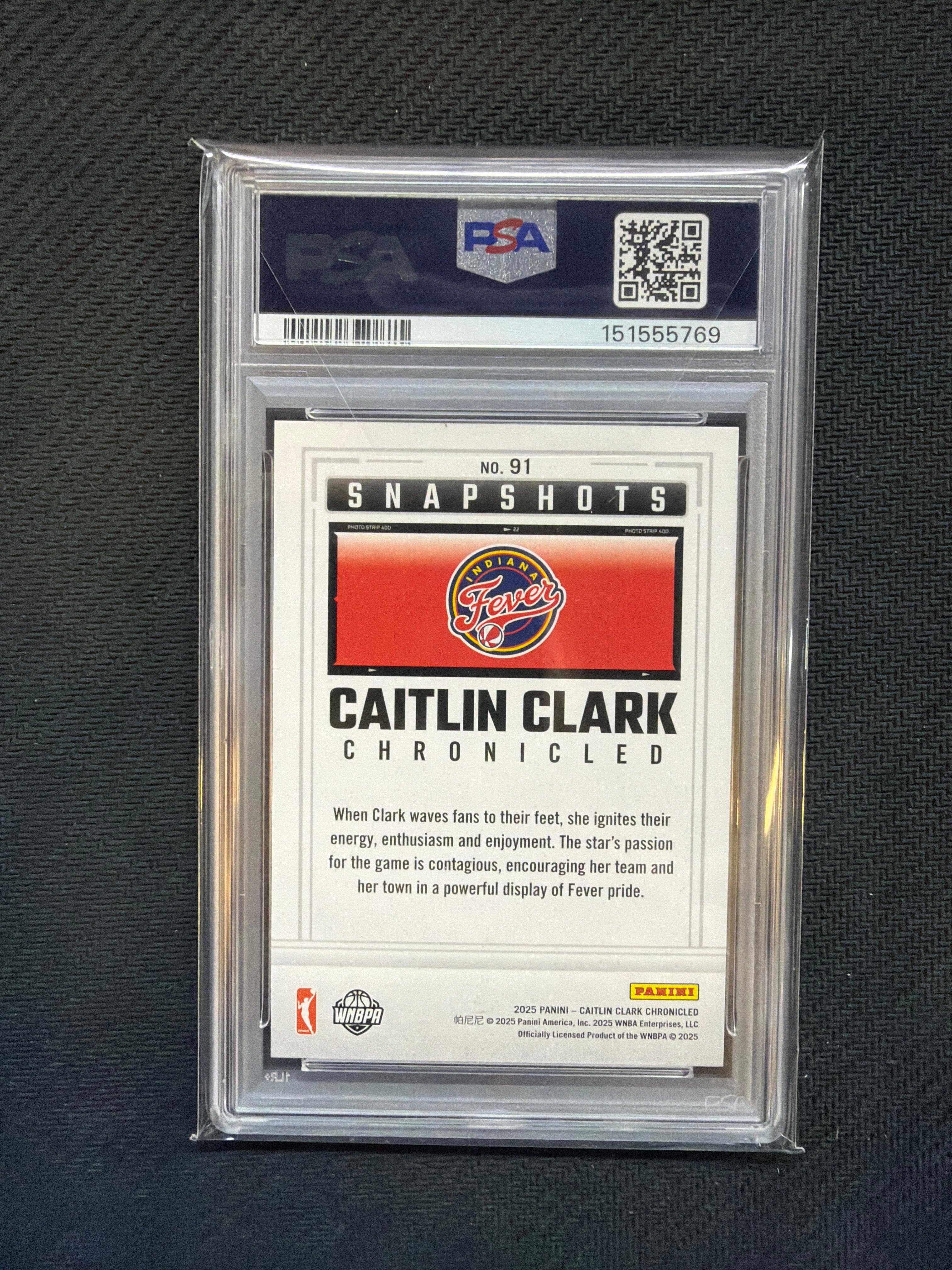 2025 Caitlin Clark Chronicled Caitlin Clark Yellow Holo PSA 9 769