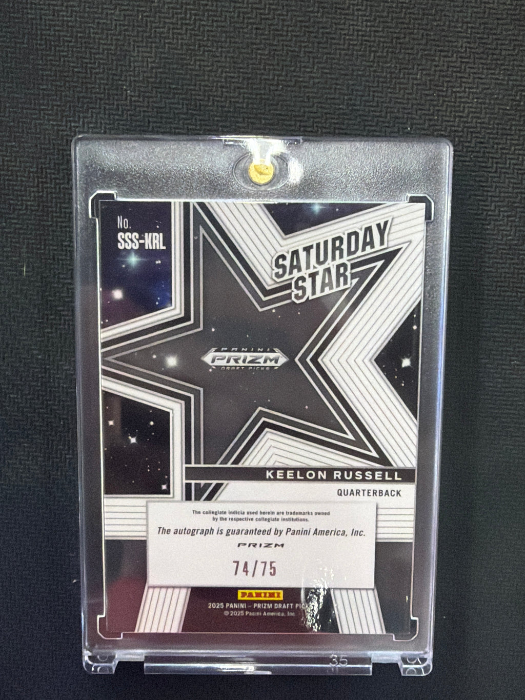 2025 Prizm Draft Picks Keelon Russell Orange Wave Auto /75 Alabama