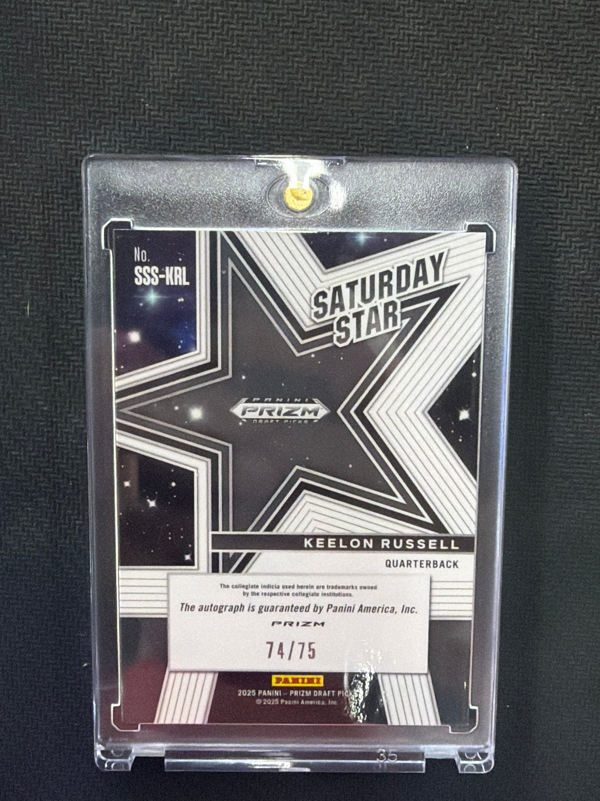 2025 Prizm Draft Picks Keelon Russell Orange Wave Auto /75 Alabama