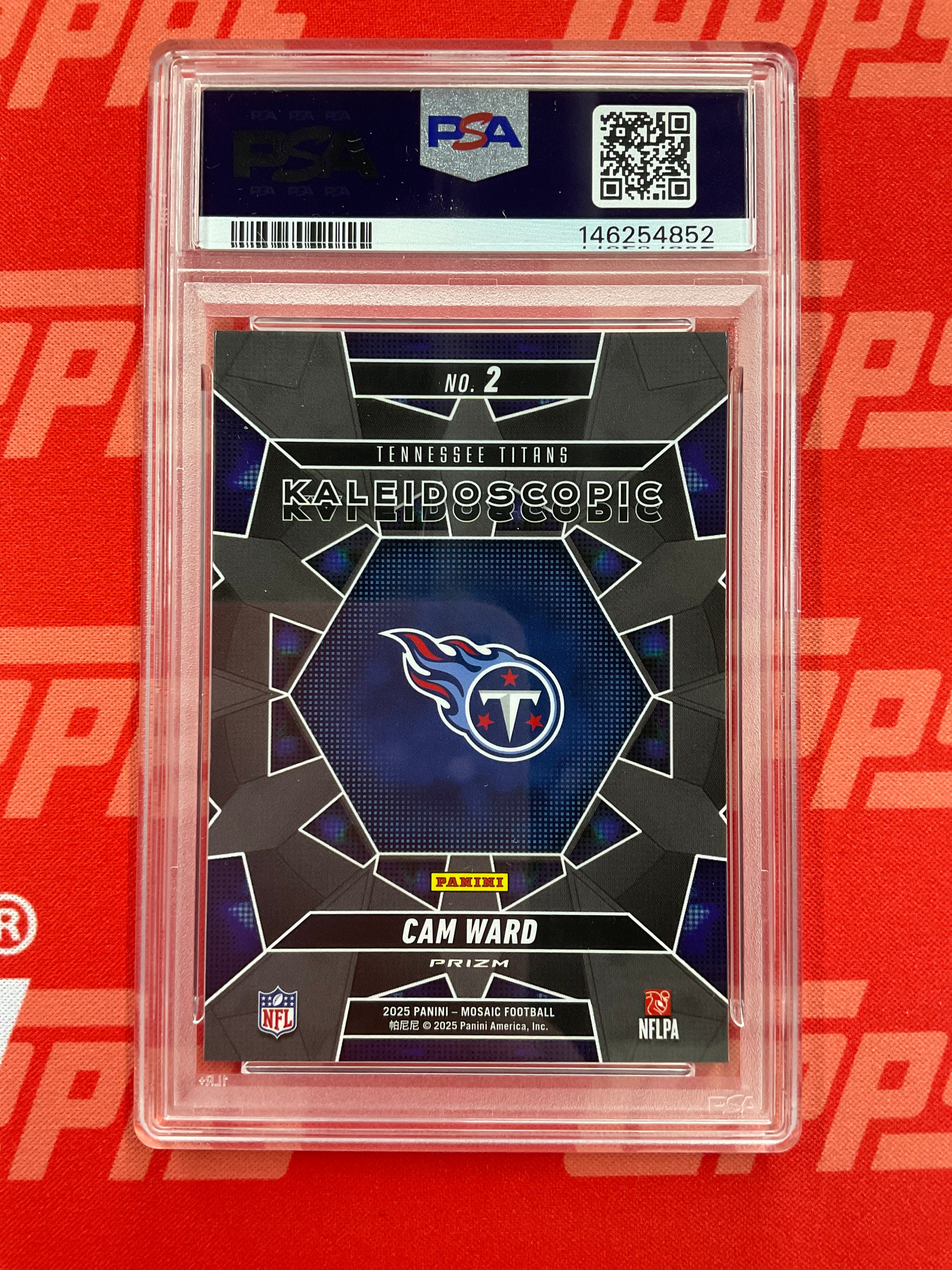2025 Mosaic Cam Ward Kaleidoscopic Rookie PSA 10 Case Hit Titans
