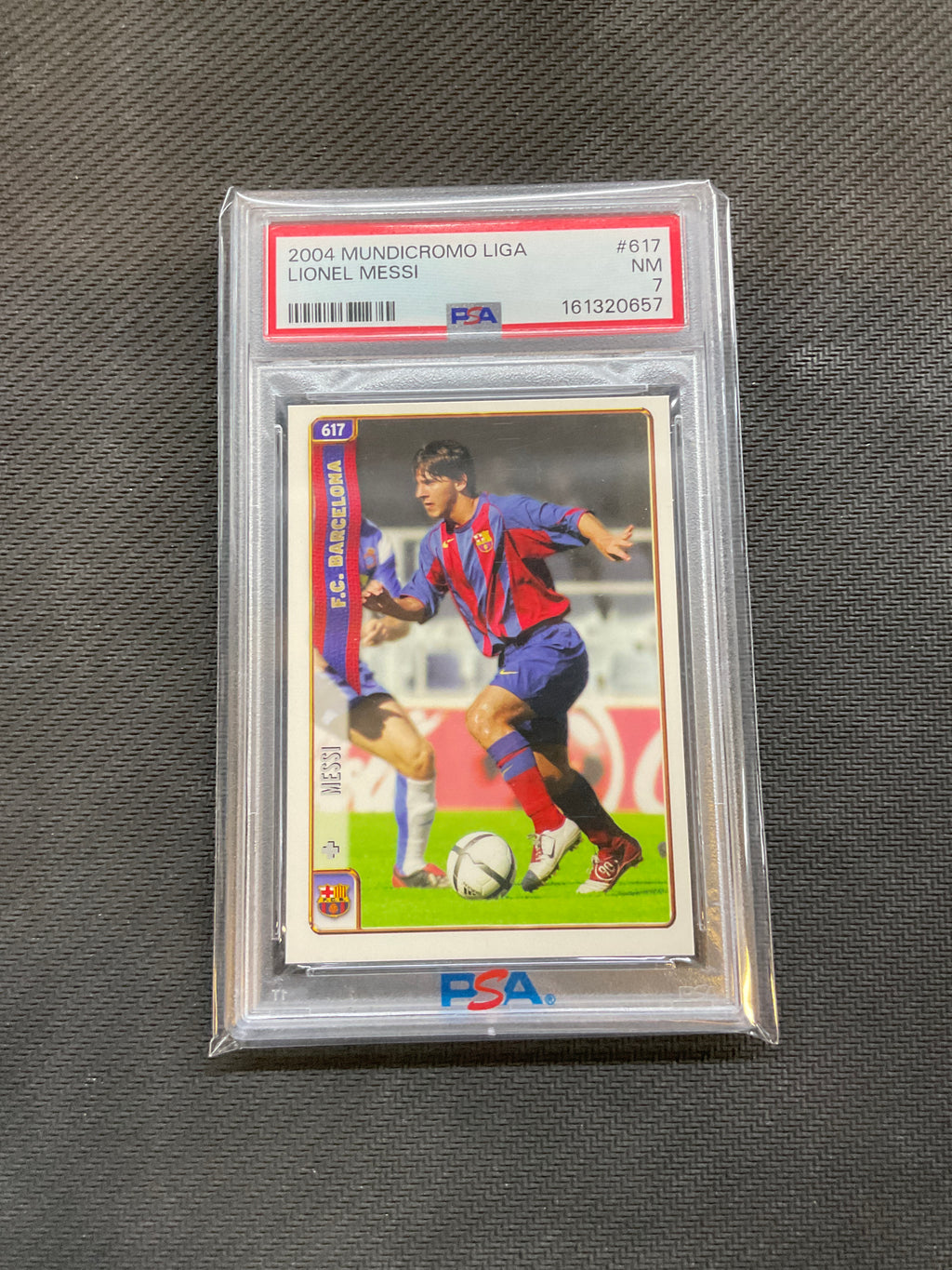 2004 Mundicromo Liga #617 Lionel Messi PSA 7 Rookie 657