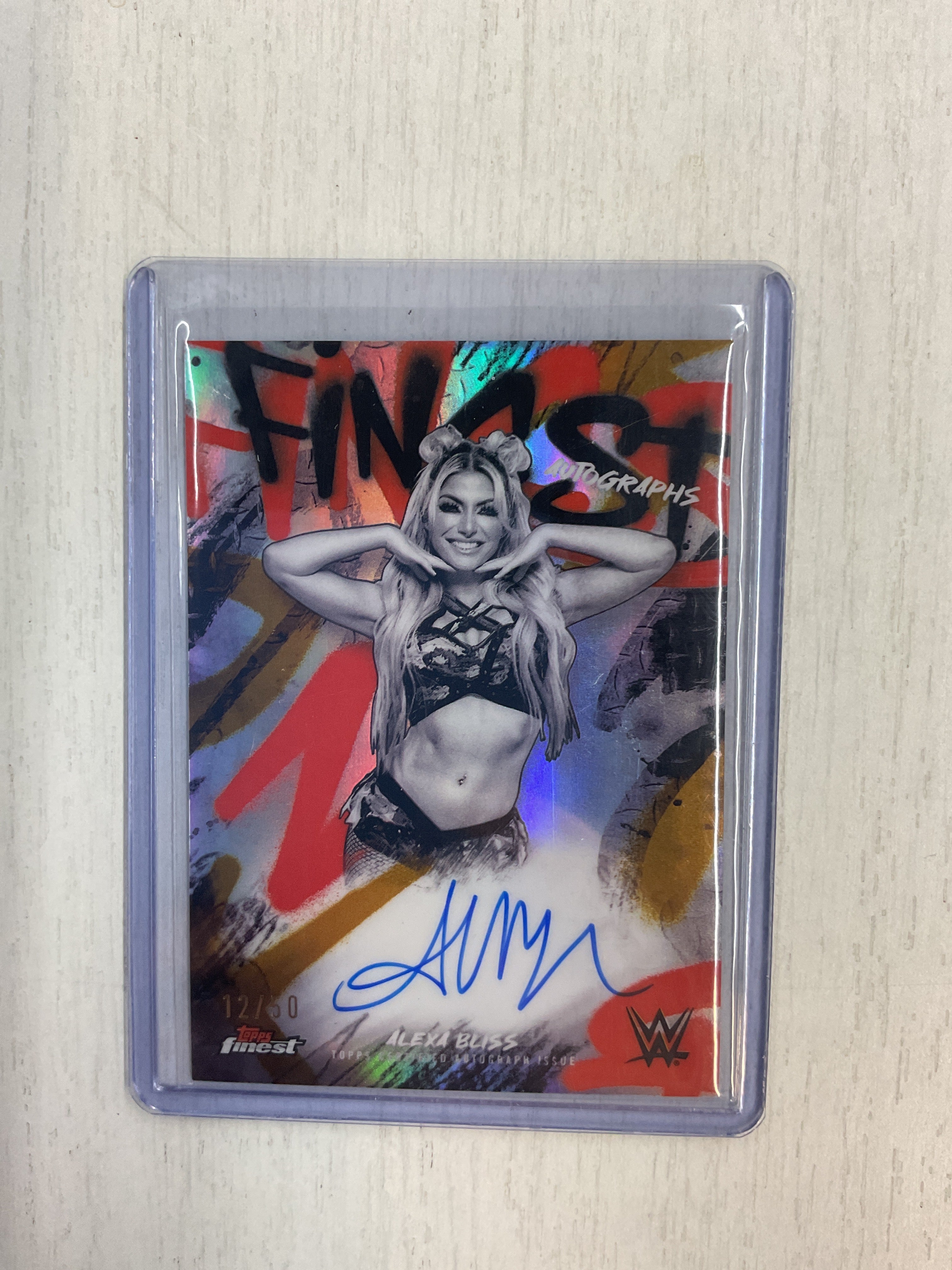 2025 Topps Finest Alexa Bliss Auto /50 On Card
