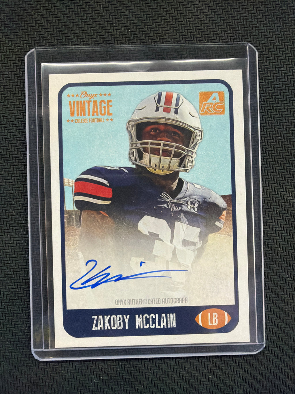 2021 Onyx Zakoby McClain Rookie Auto Auburn