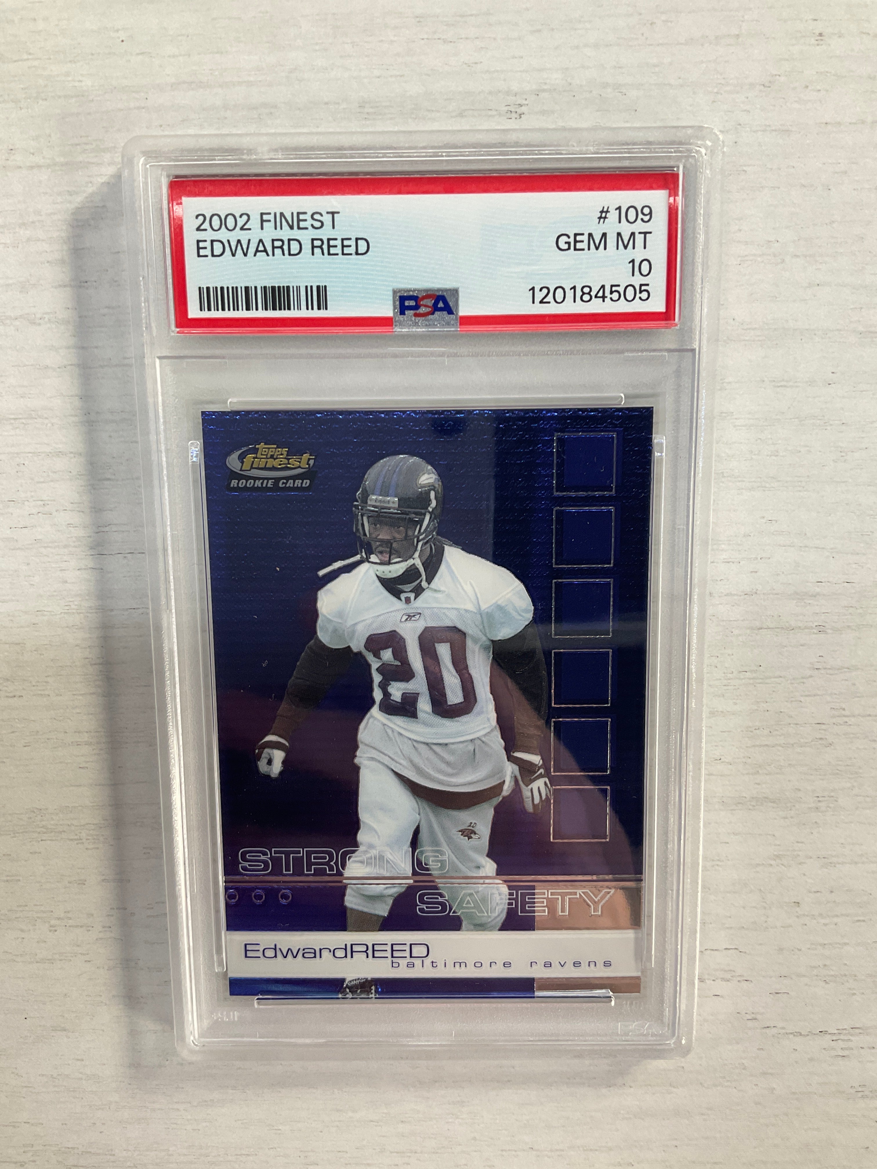 2002 Topps Finest Ed Reed Rookie PSA 10 (1)