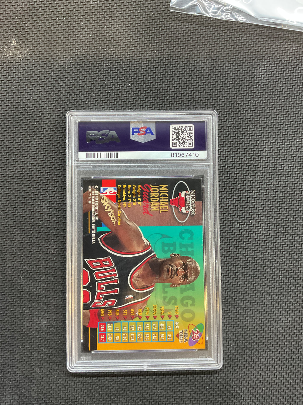 1997 Metal Universe Michael Jordan Championship PSA 9 Bulls