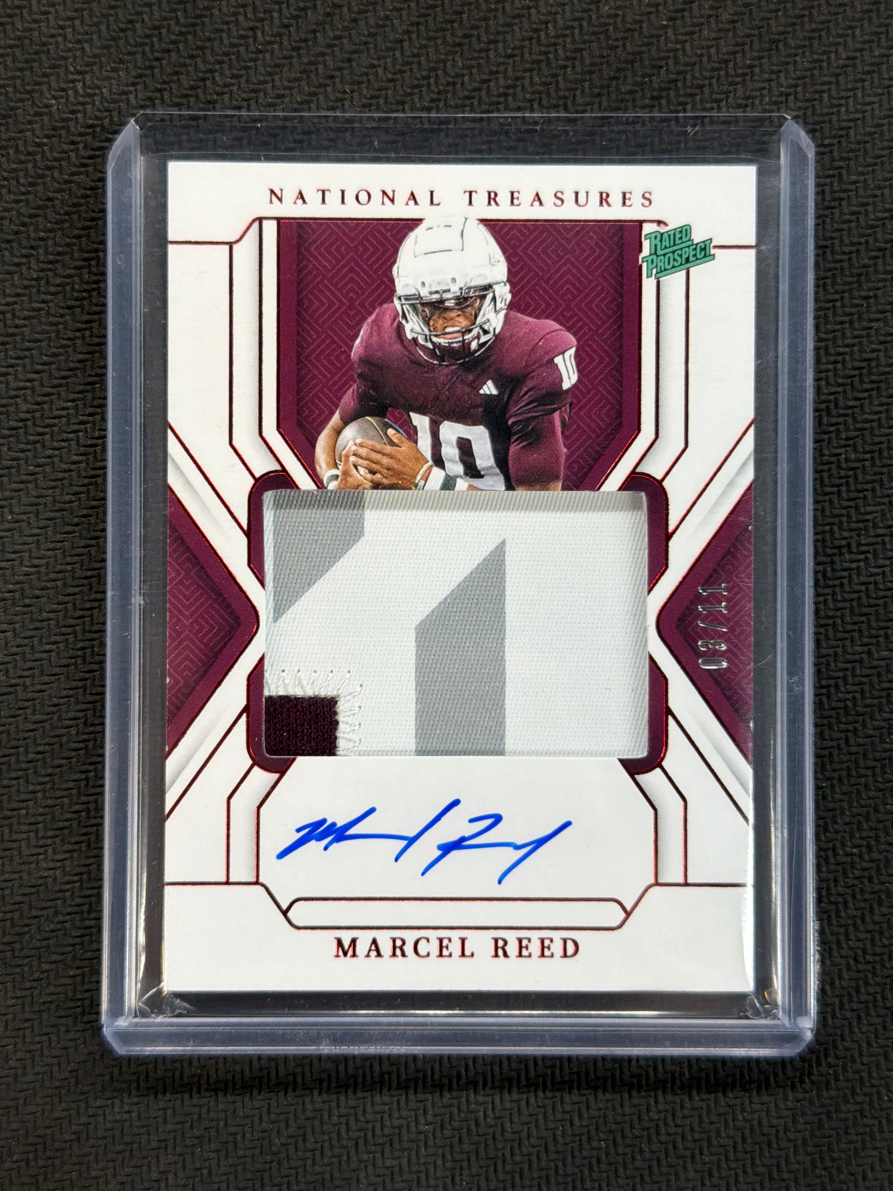 2025 Panini National Treasures Collegiate Marcel Reed Patch Auto /11