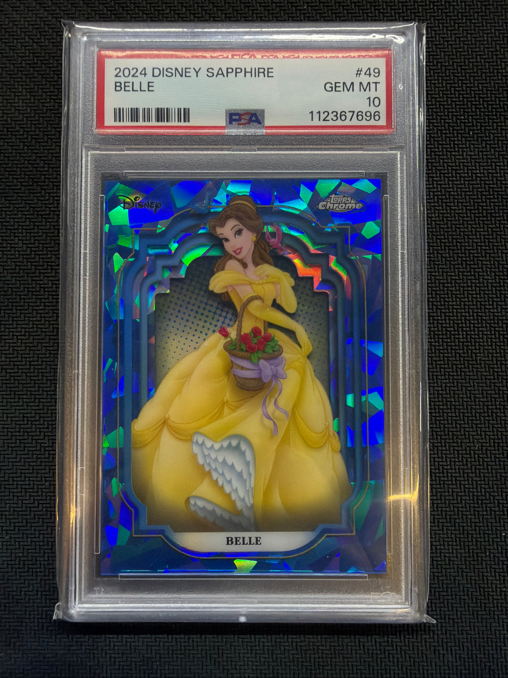 2024 Topps Chrome Disney Sapphire Belle #49 PSA 10