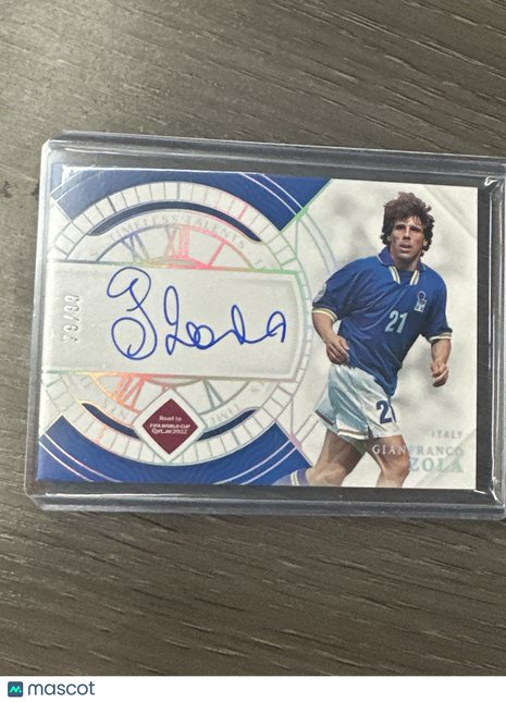 2022 National Treasures Gianfranco Zola Auto /99 Timeless Talents