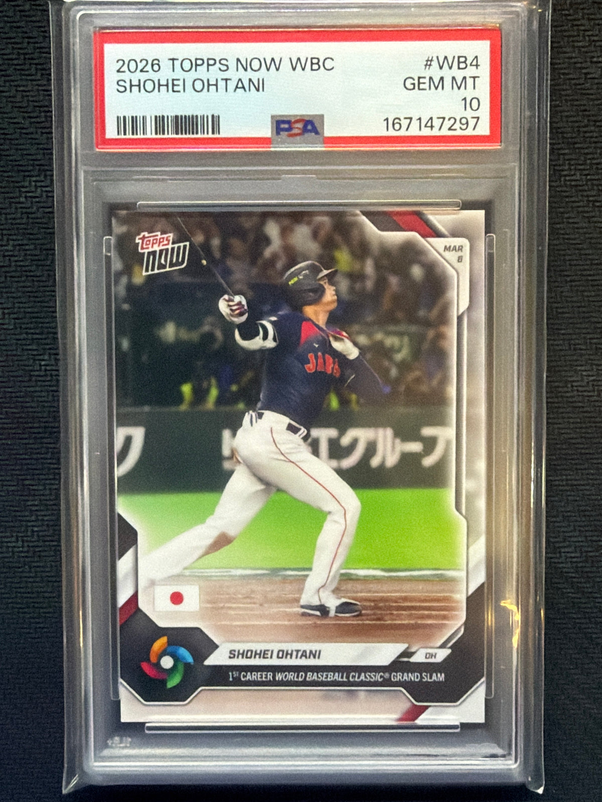 2026 Topps Now WBC Shohei Ohtani 1 WBC Grand Slam PSA 10 297