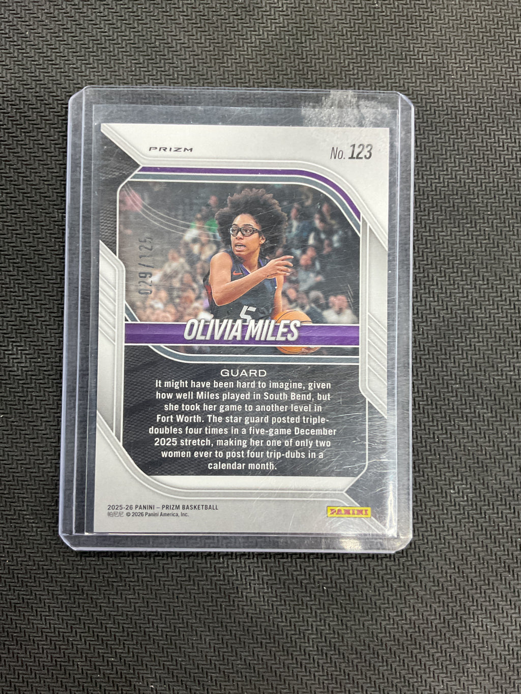 2025/26 Panini Prizm Olivia Miles Pink Scope /125 Rookie