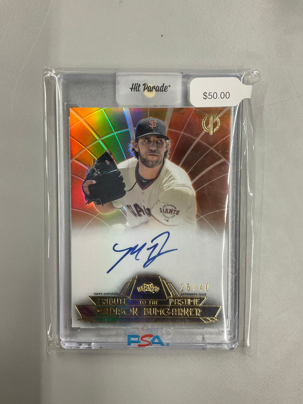 2014 Topps Tribute Madison Bumgarner Auto /40 Giants
