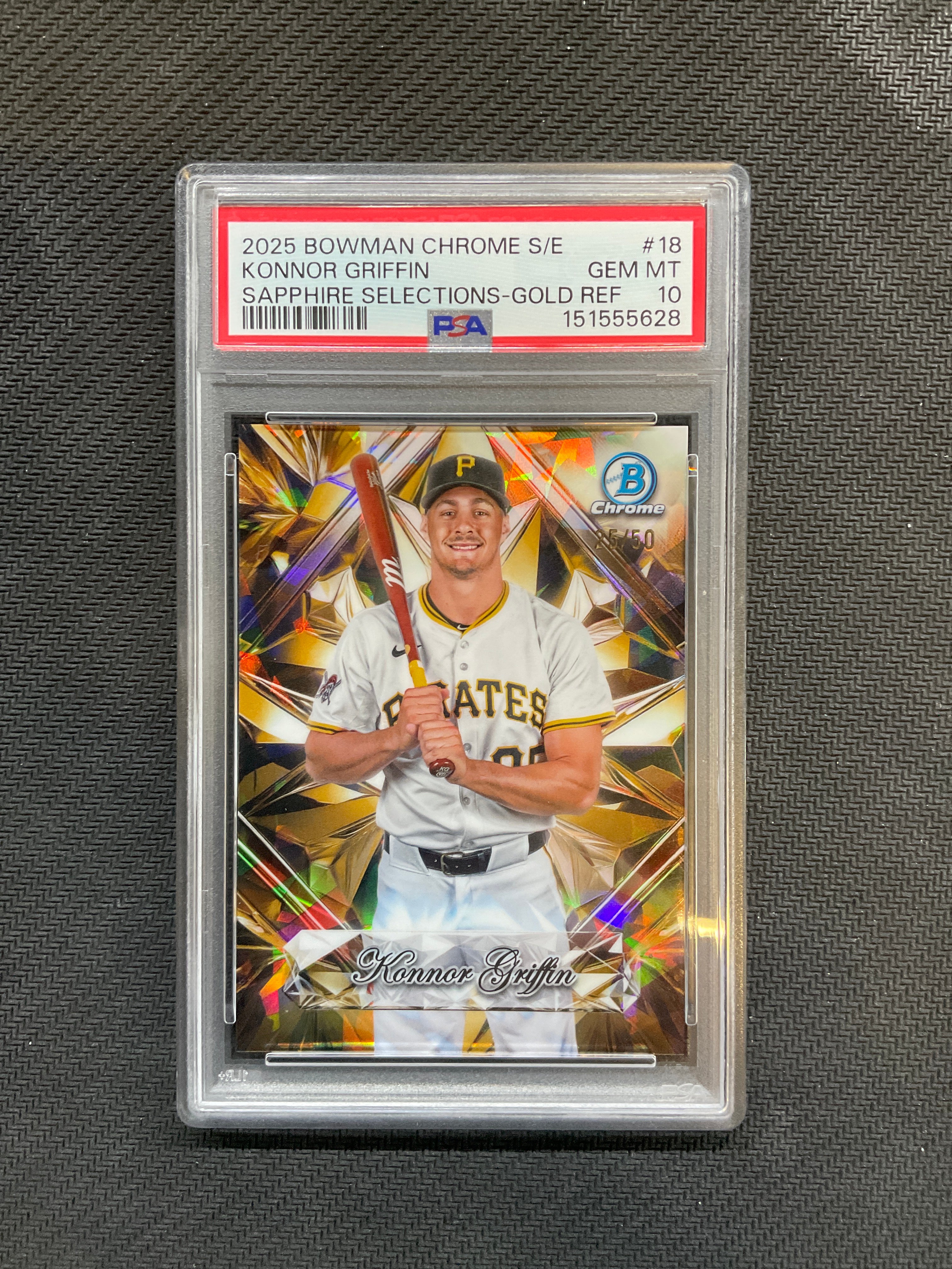 2025 Bowman Chrome Sapphire Konnor Griffin Selections Gold /50 PSA 10
