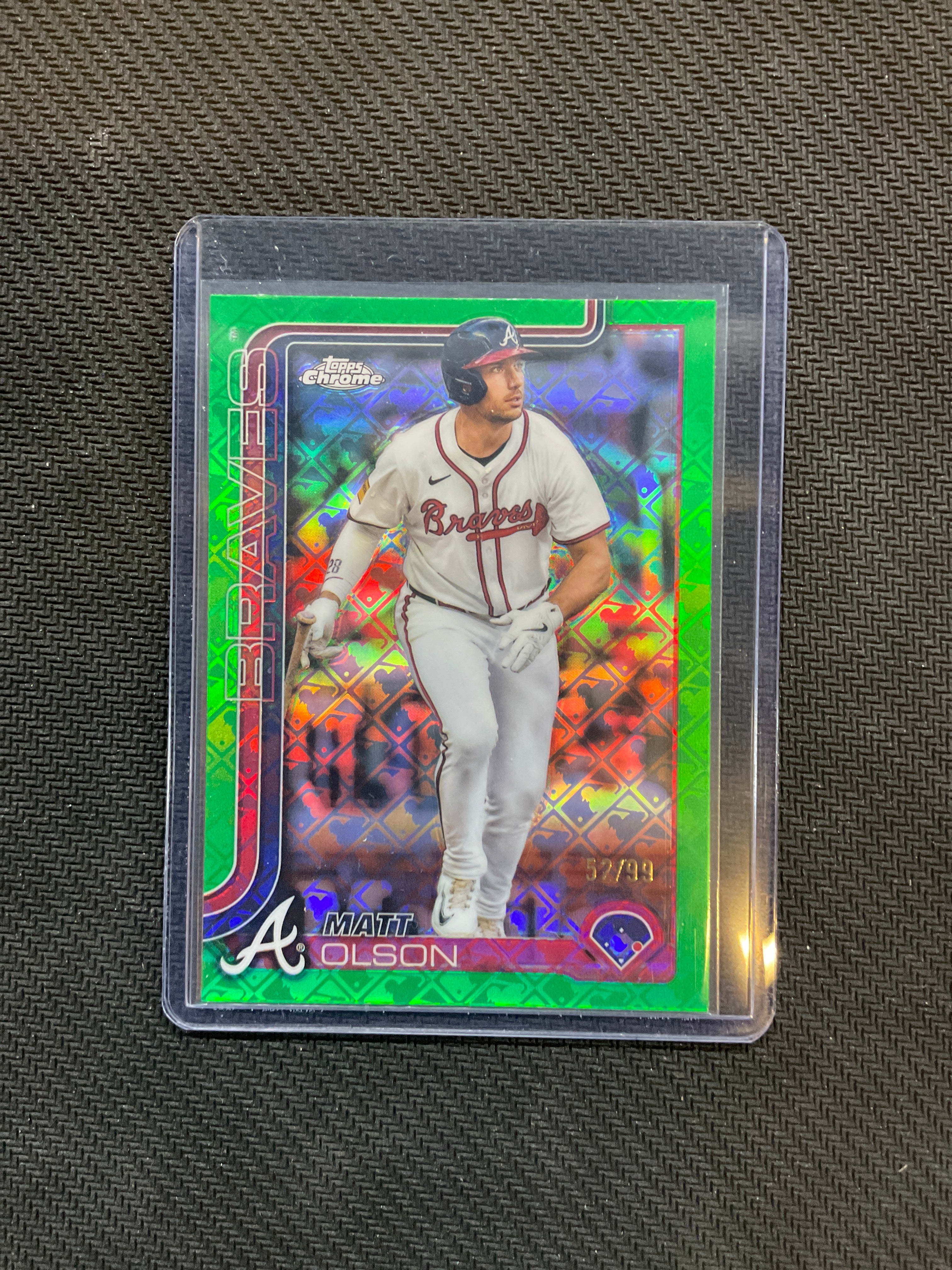 2025 Topps Chrome Logofractor Matt Olson Green /99 Braves