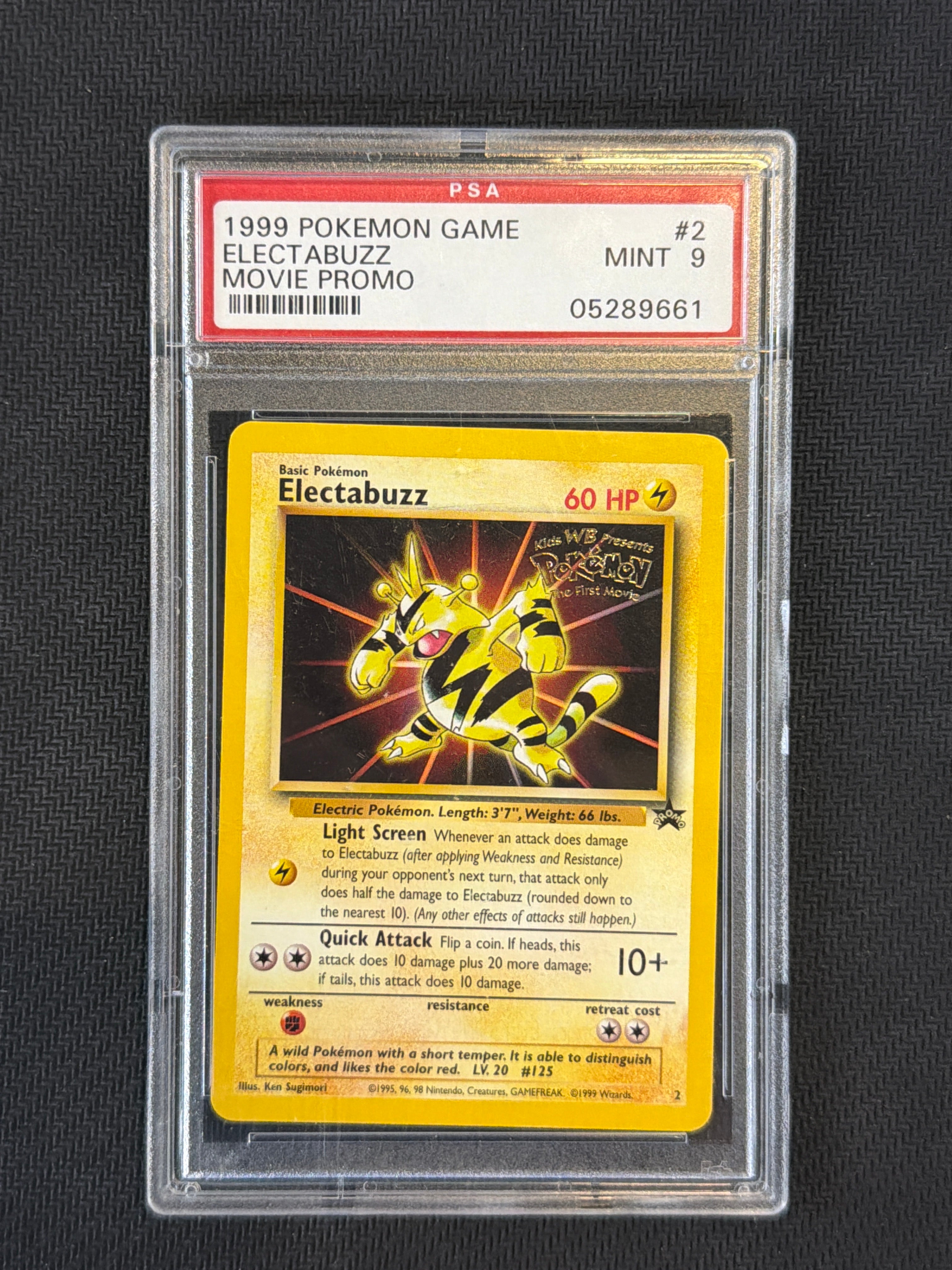 1999 Pokemon Electrabuzz 2 Movie Promo PSA 9