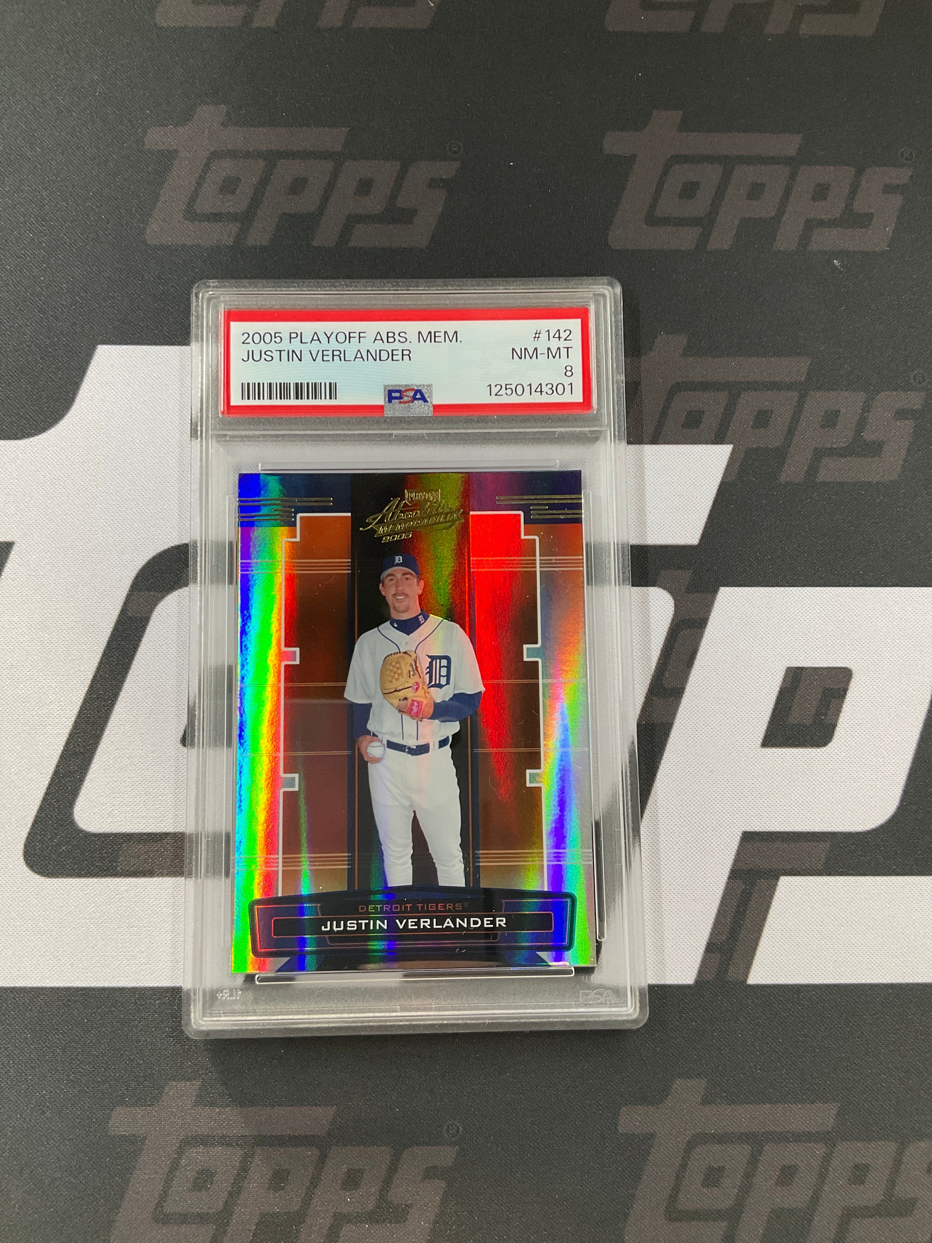2005 Playoff Justin Verlander Rookie PSA 8