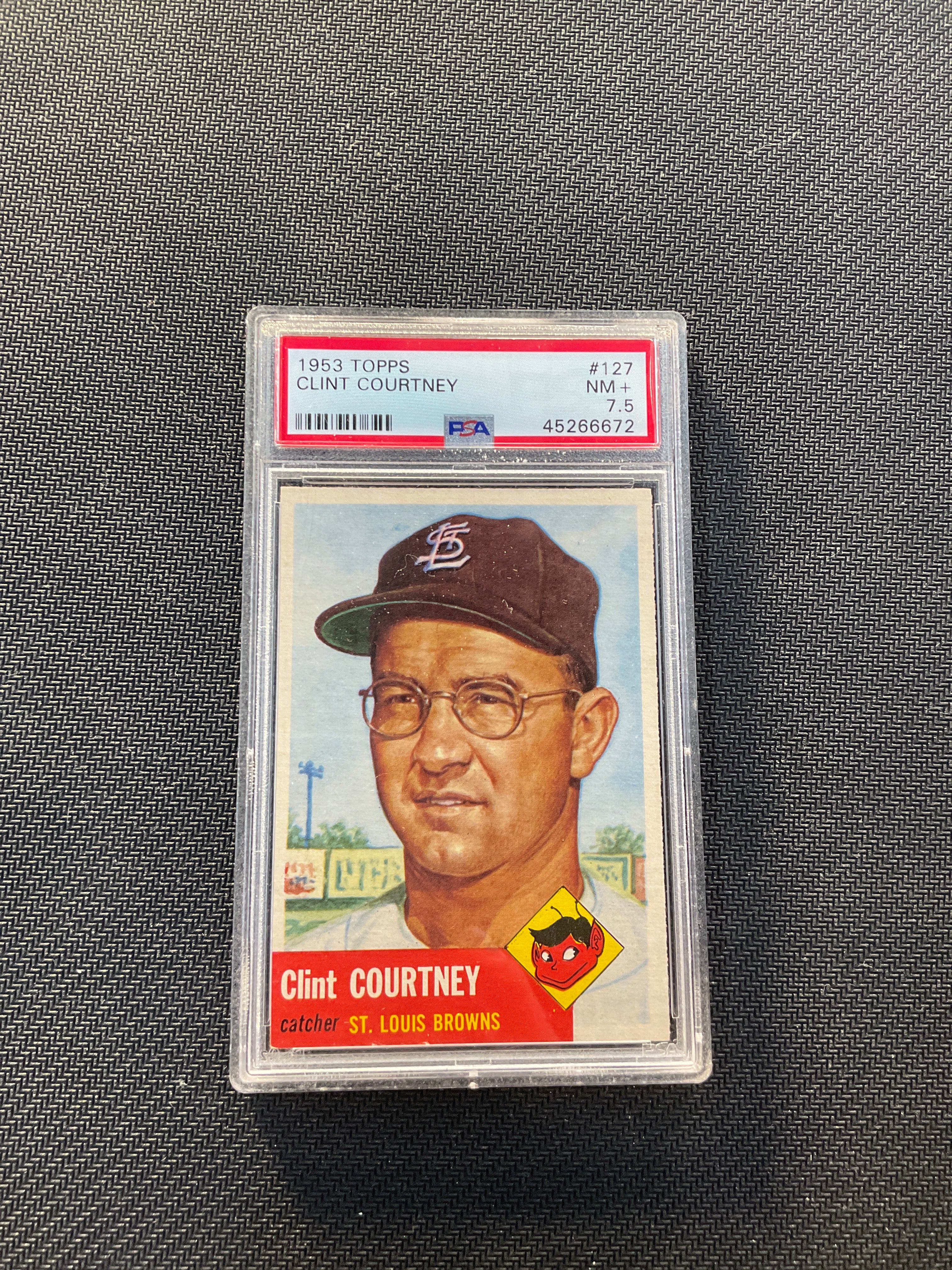 1953 Topps Clint Courtney #127 PSA 7.5 Browns